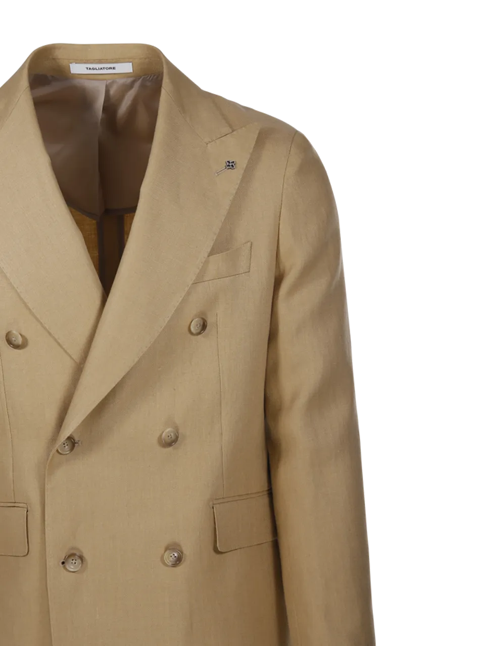 MEN TAGLIATORE NUDE LINEN SUIT