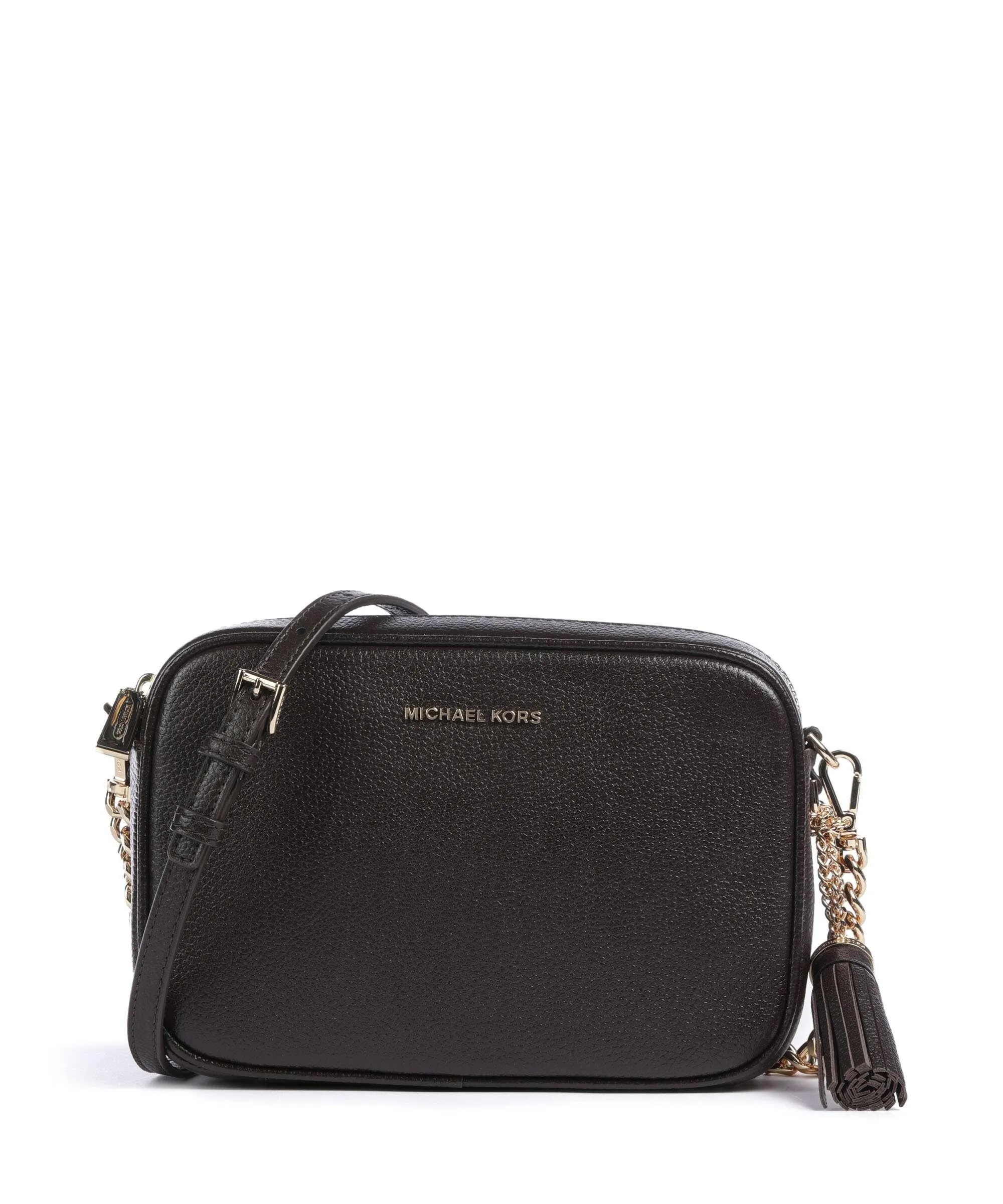  Michael Kors Jet Set Borsa a tracolla pelle di vacchetta grana cioccolato  