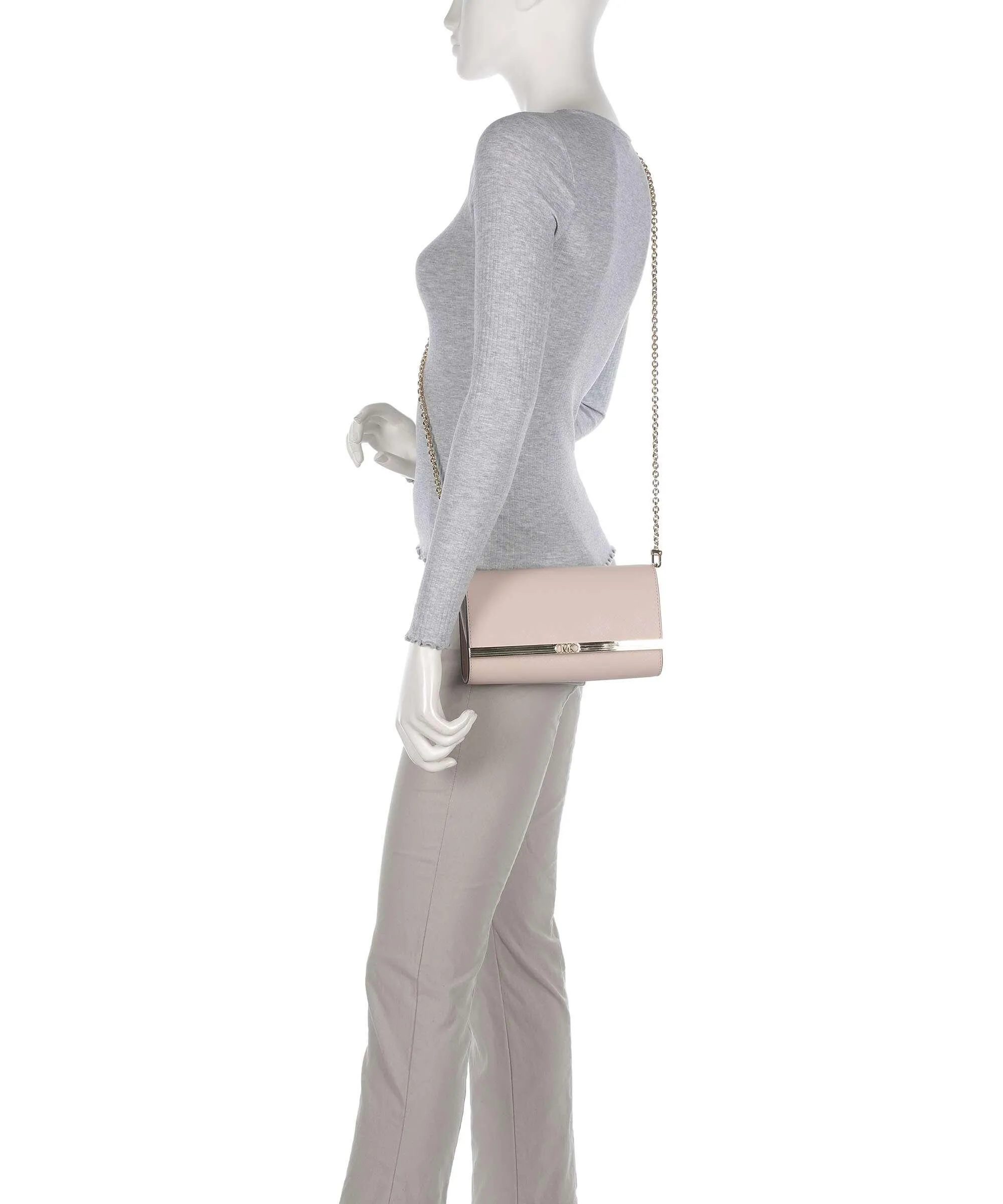  Michael Kors Mona Borsa a tracolla saffiano leather rosa antico  