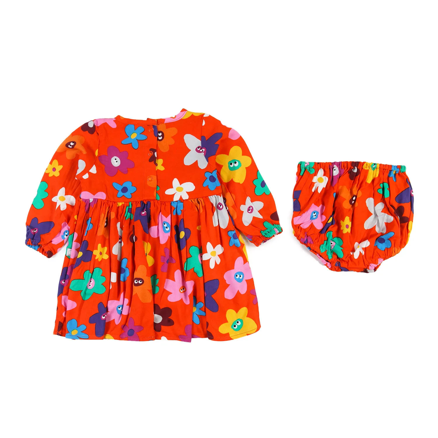 Mini Abito Stella Arancione E Multicolor
