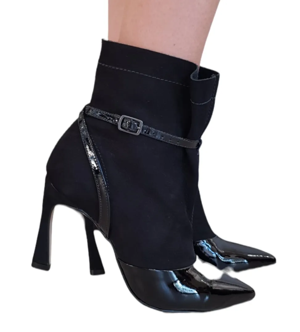 MissUnique Stivaletto  tacco alto 9 cm Naplak + Camoscio rif.59