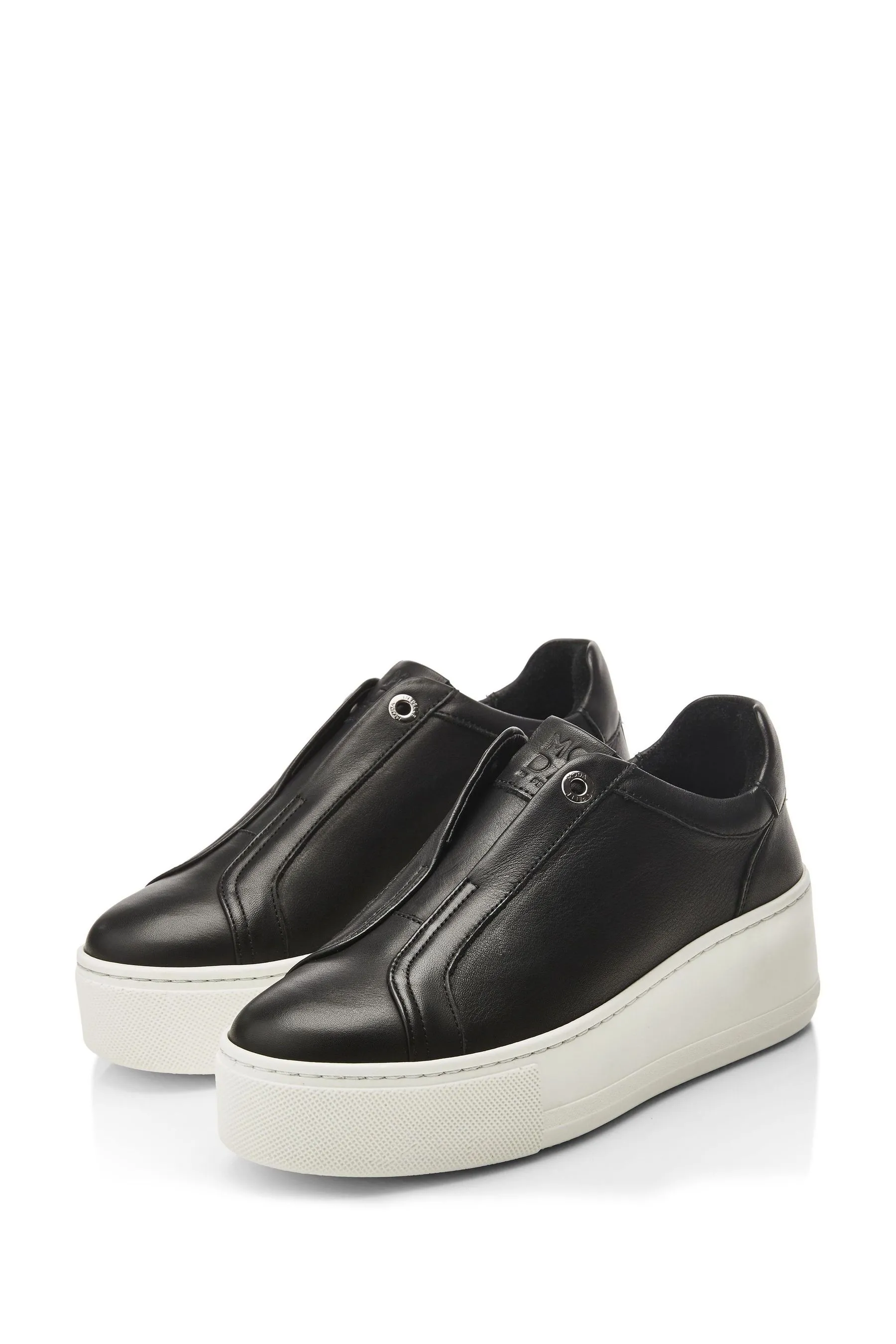 Moda in Pelle Auben Slip On Chunky Wedge Scarpe da ginnastica    