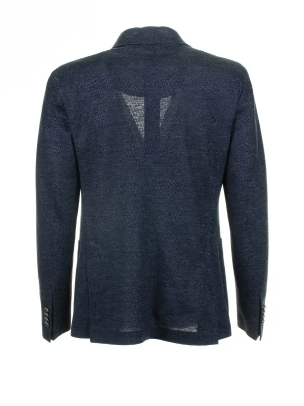 Navy blue double-breasted jacket