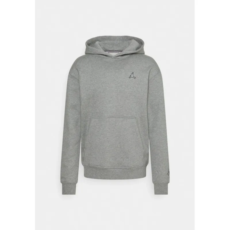 NIKE FELPA UOMO JORDAN ESSENTIALS HOODIE COLORE GRIGIO MELANGE