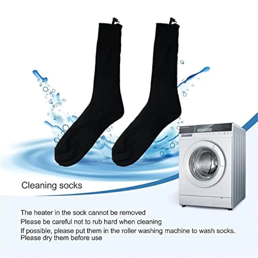 NIKJEBDF Calze riscaldabili, calze riscaldate, calze riscaldate, calze da sci, calze ricaricabili, calde, per sport all’aria ape