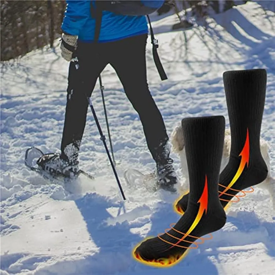 NIKJEBDF Calze riscaldabili, calze riscaldate, calze riscaldate, calze da sci, calze ricaricabili, calde, per sport all’aria ape