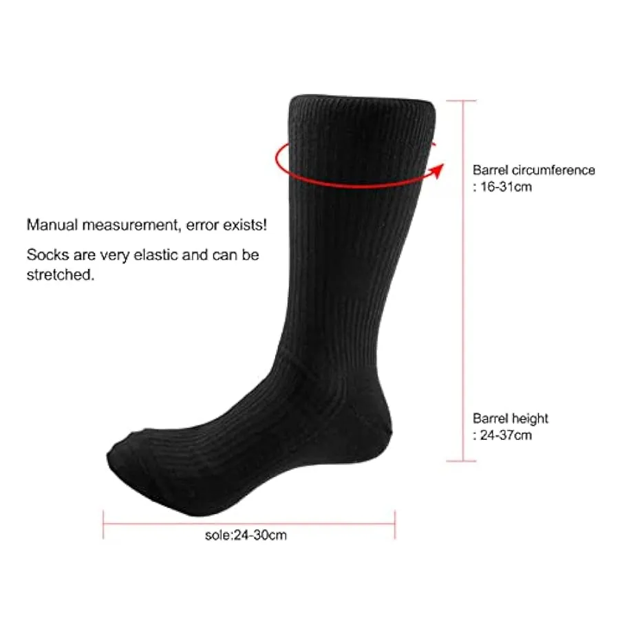 NIKJEBDF Calze riscaldabili, calze riscaldate, calze riscaldate, calze da sci, calze ricaricabili, calde, per sport all’aria ape