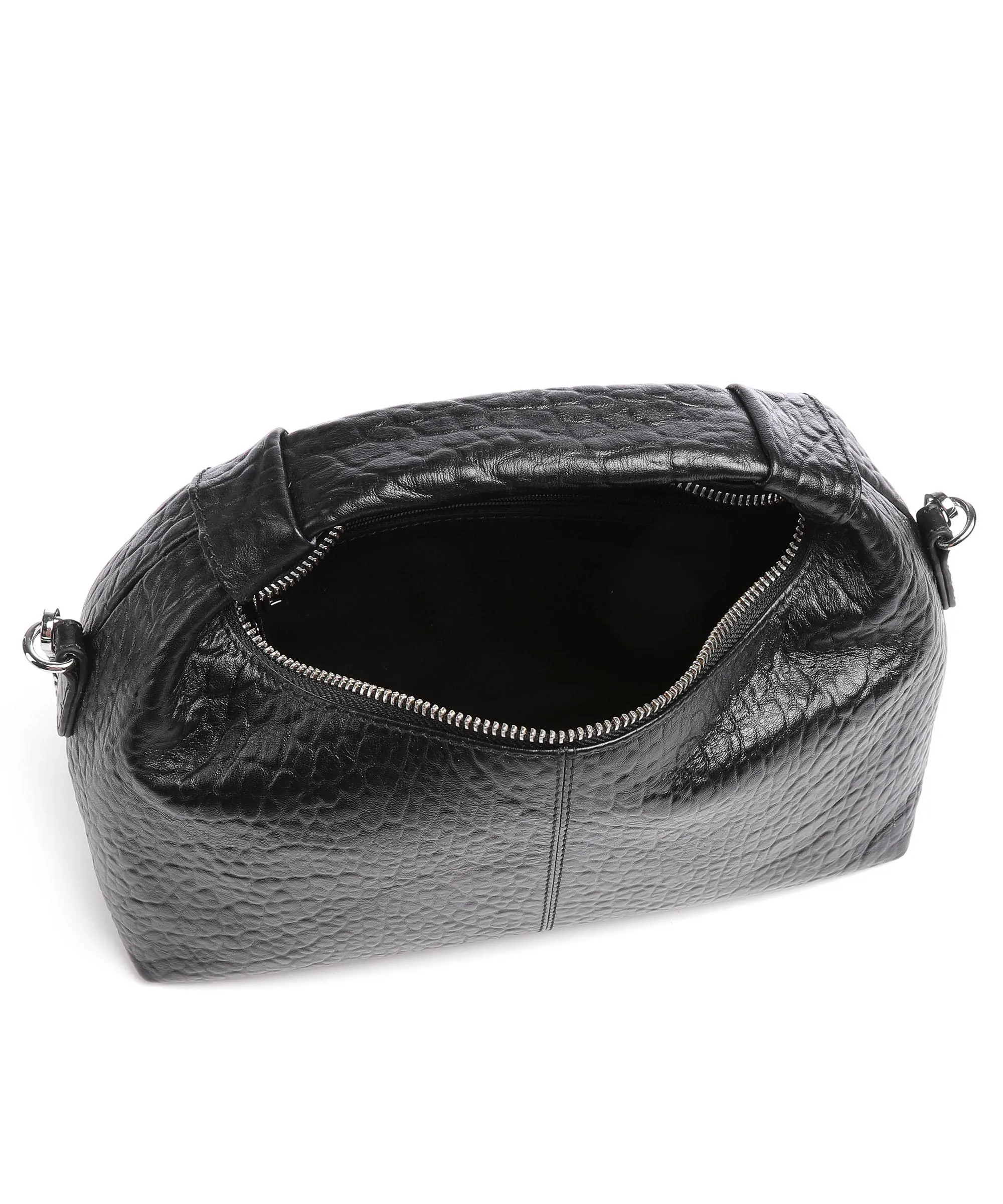  Núnoo New Zealand Dandy Borsa a mano pelle granulata nero  