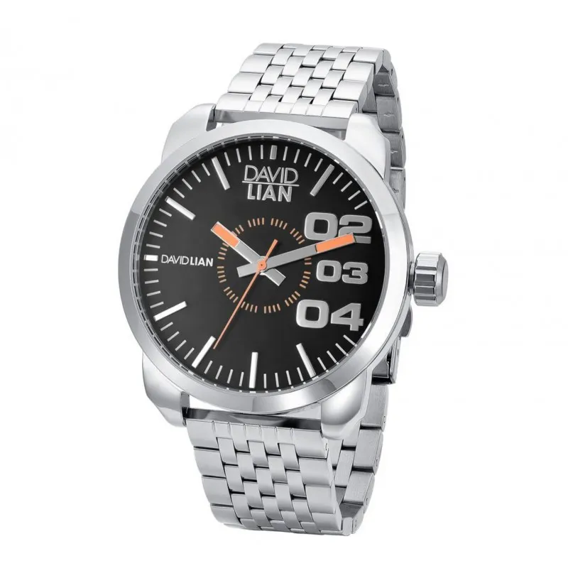 OROLOGIO NERO/ARANCIO DL153