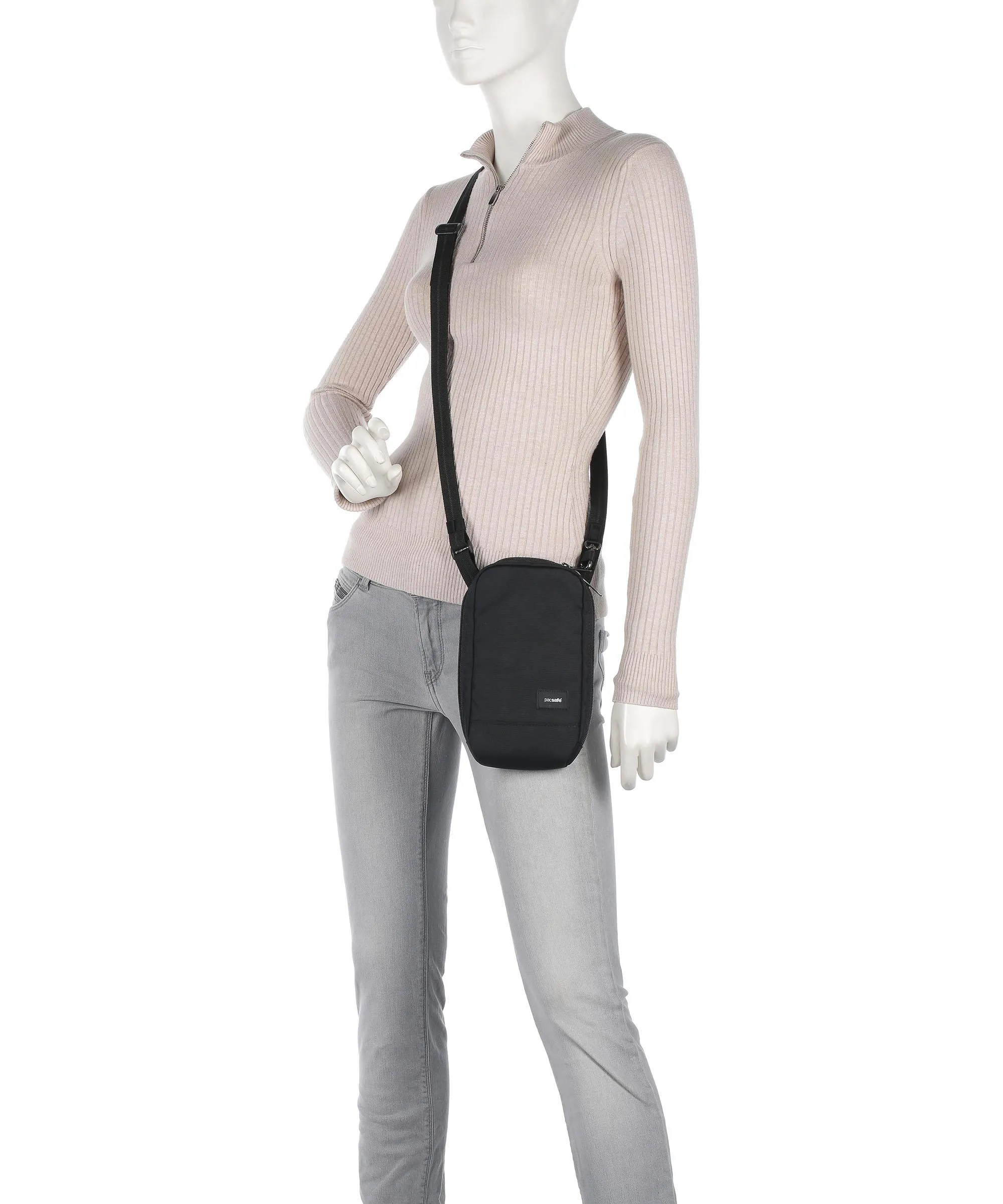  Pacsafe RFIDsafe Tech Borsa a tracolla nylon nero  