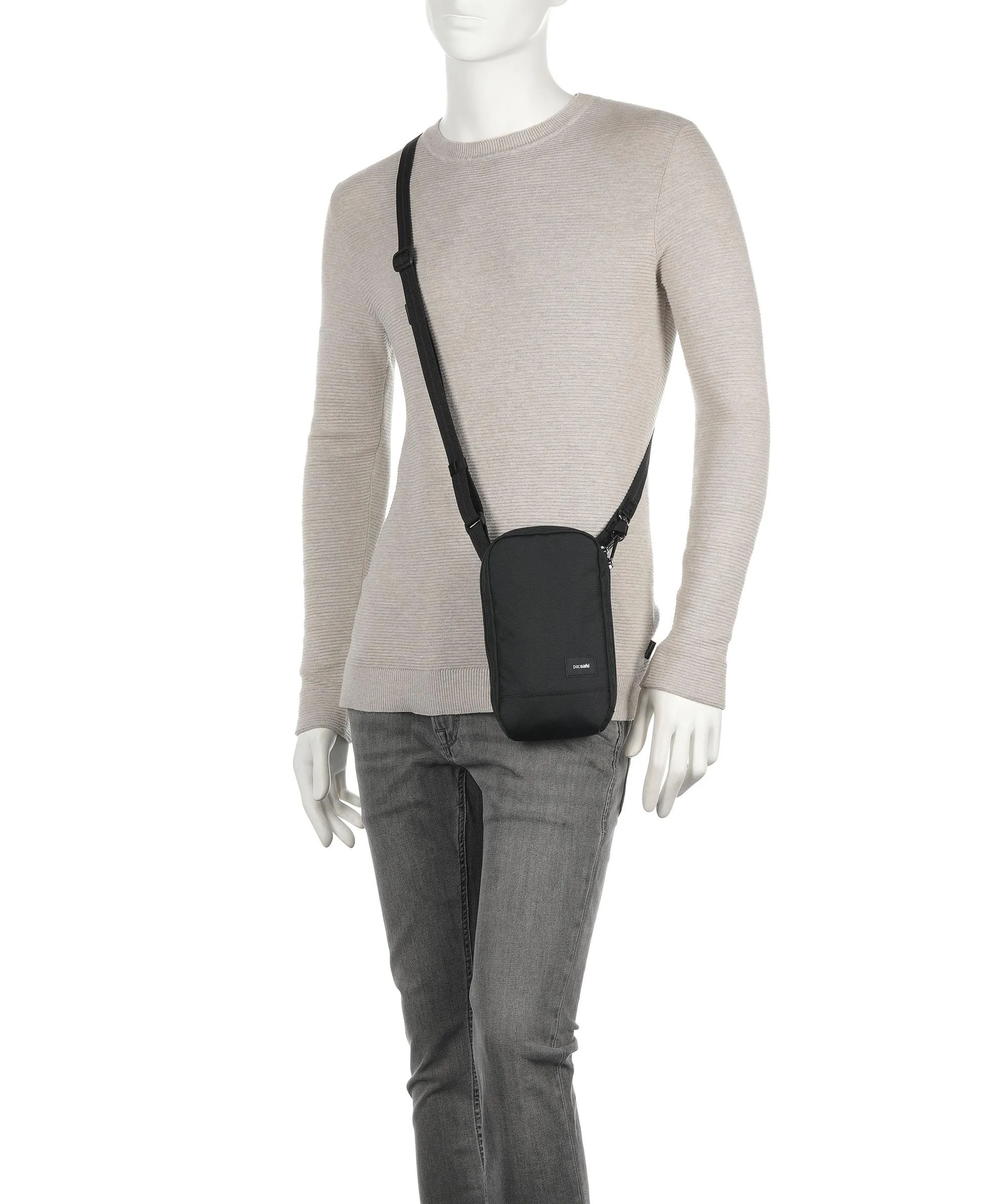  Pacsafe RFIDsafe Tech Borsa a tracolla nylon nero  