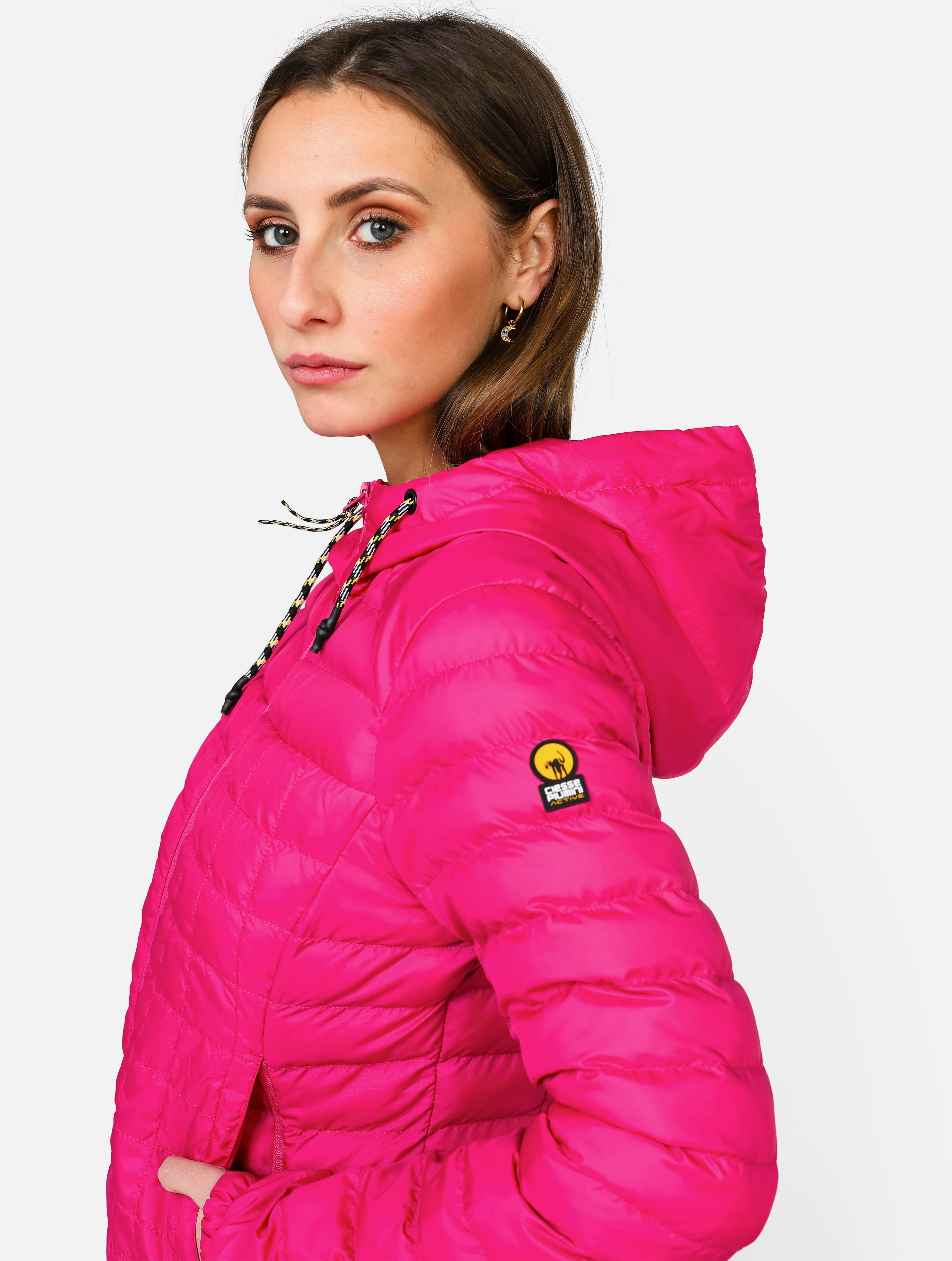 Padded hoody jacket ciesse piumini active realizzato in tessuto ripstop con zip ed imbottitura. Ha una zip sul petto CHARITYFUXI