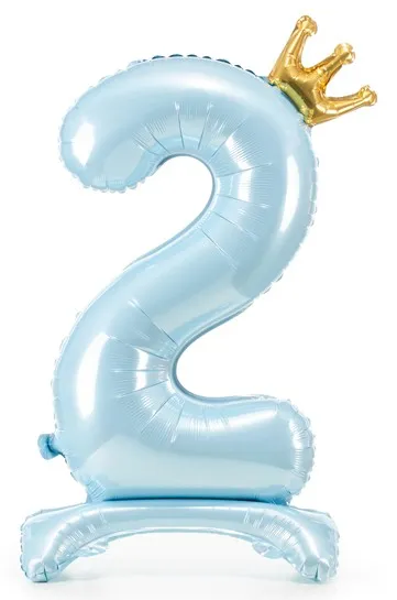 Palloncino numero 2 baby blu