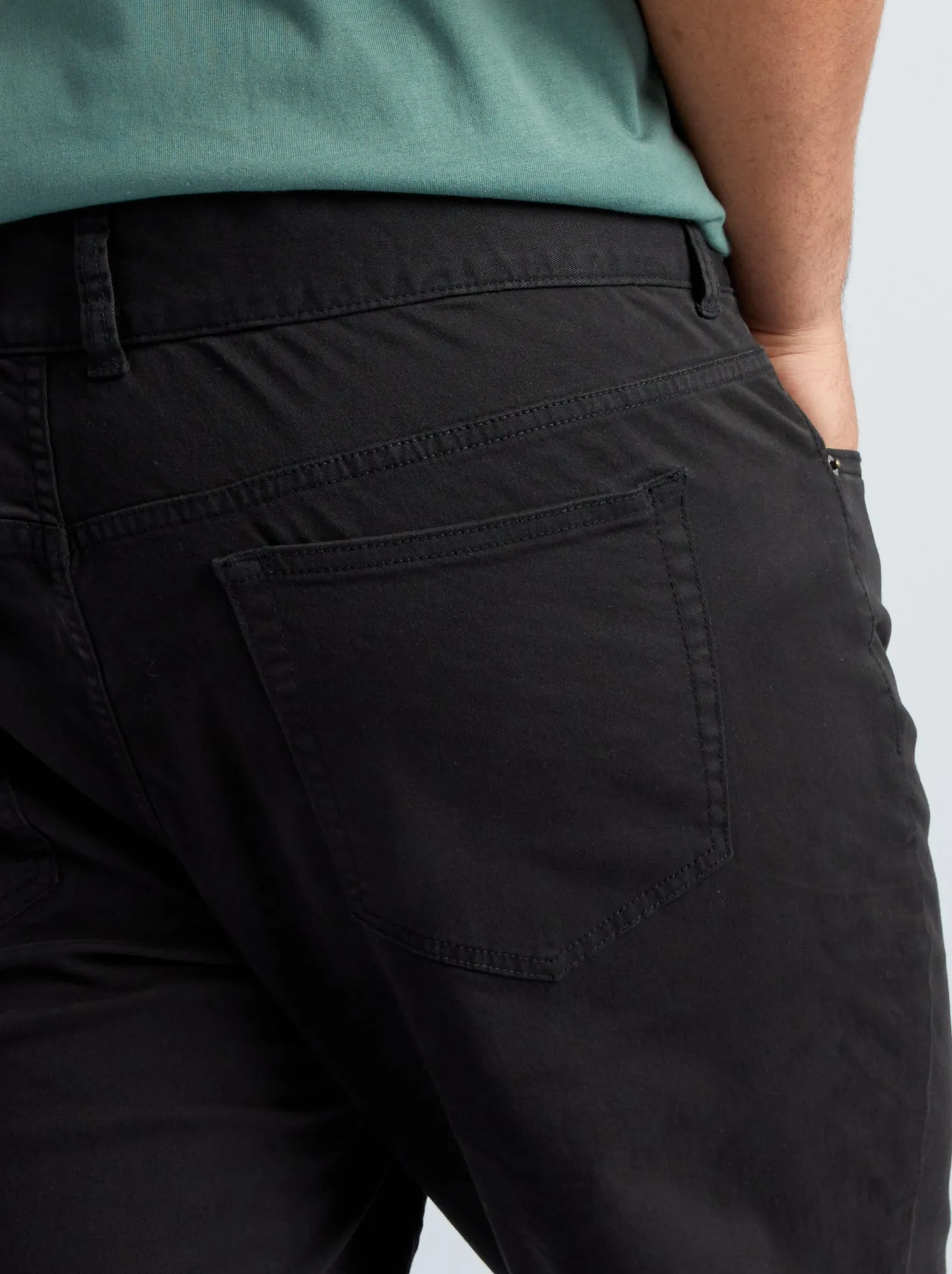 Pantaloni 5 tasche fitted L34 - nero