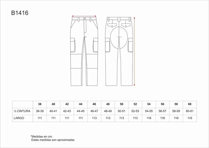 Pantaloni con rinforzi sul fondo e sulle ginocchia, senza elastico in vita, multi tasche beige