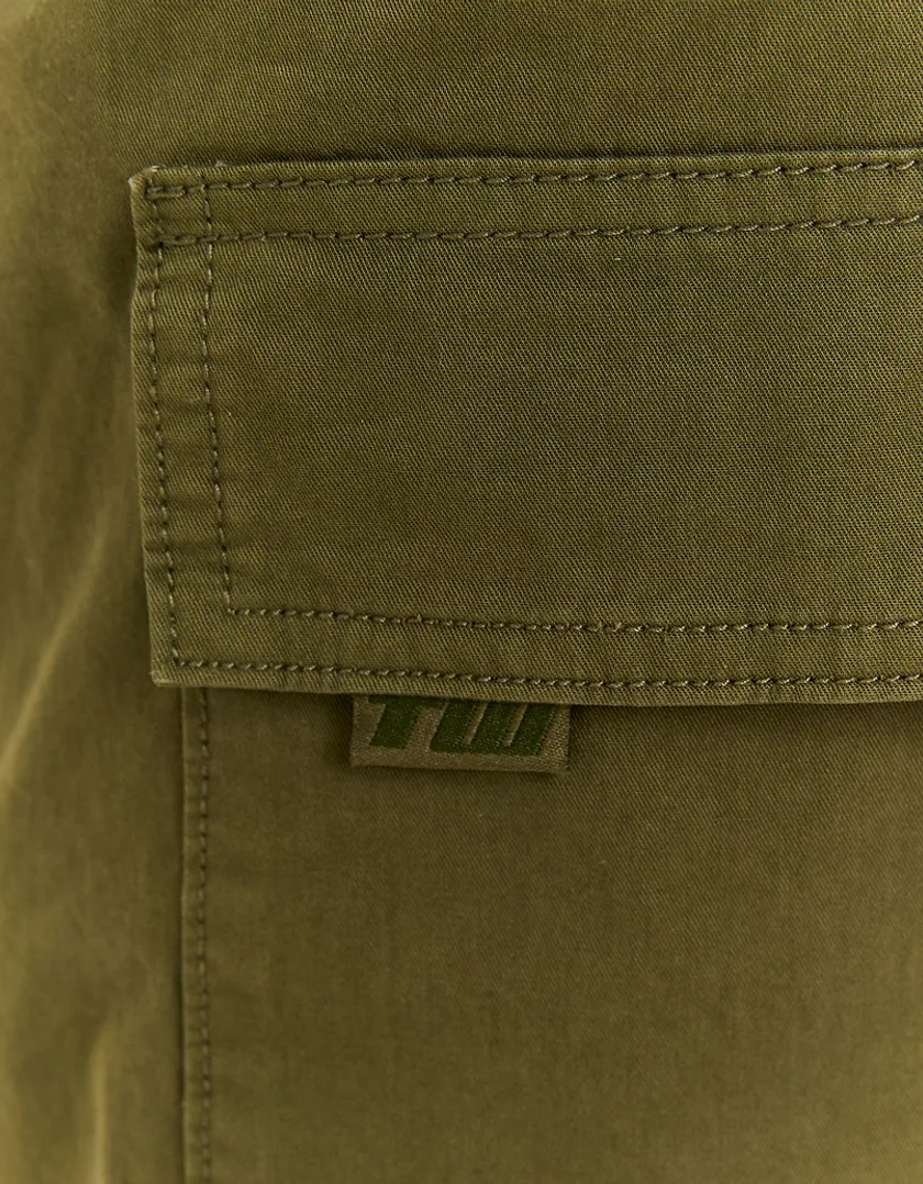 Pantaloni Parachute A Vita Media Verdi  