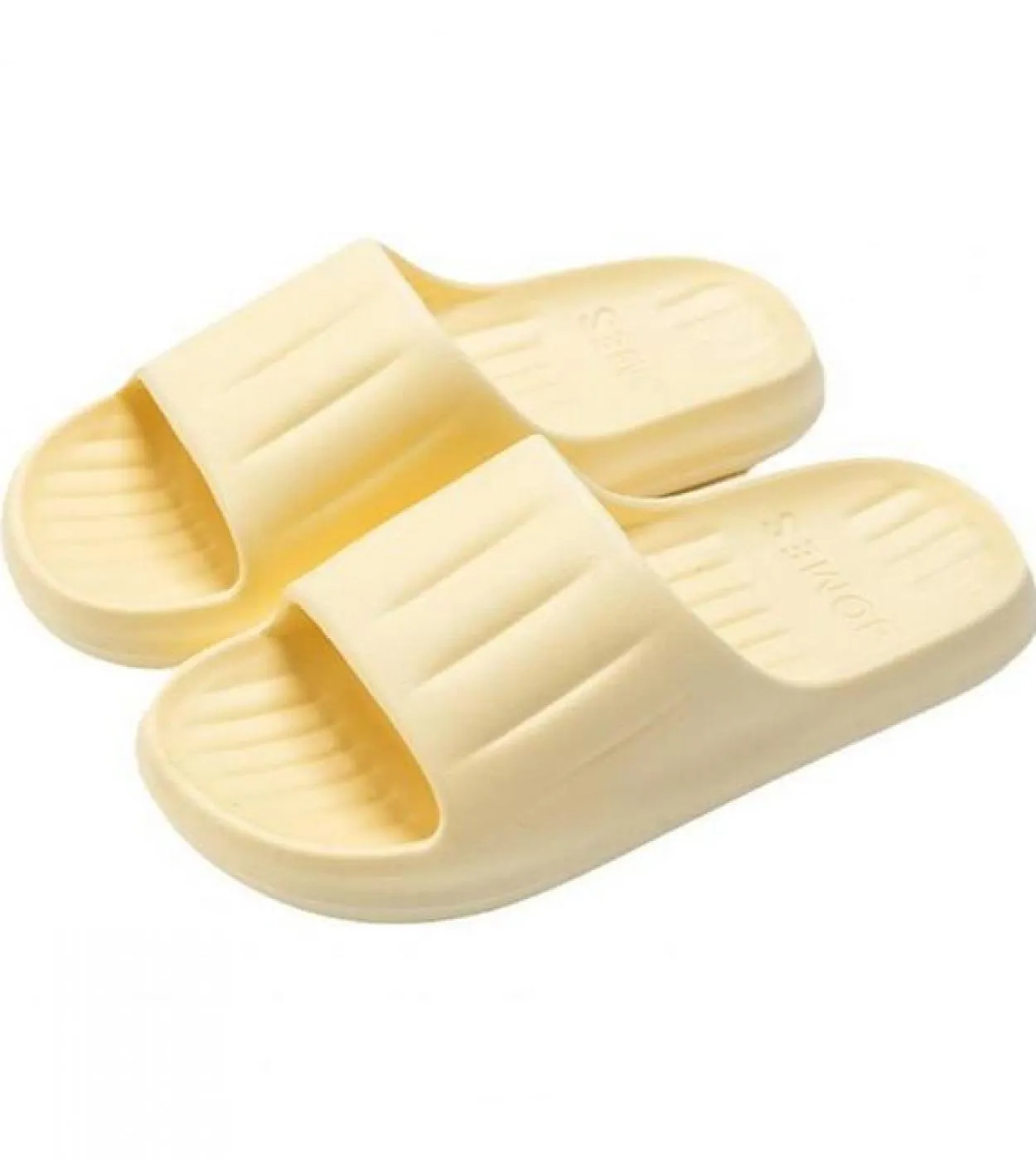 Pantofole da casa da donna Tacco piatto Suola morbida antiscivolo Piattaforma spessa Pantofole da bagno con suola imbottita in E