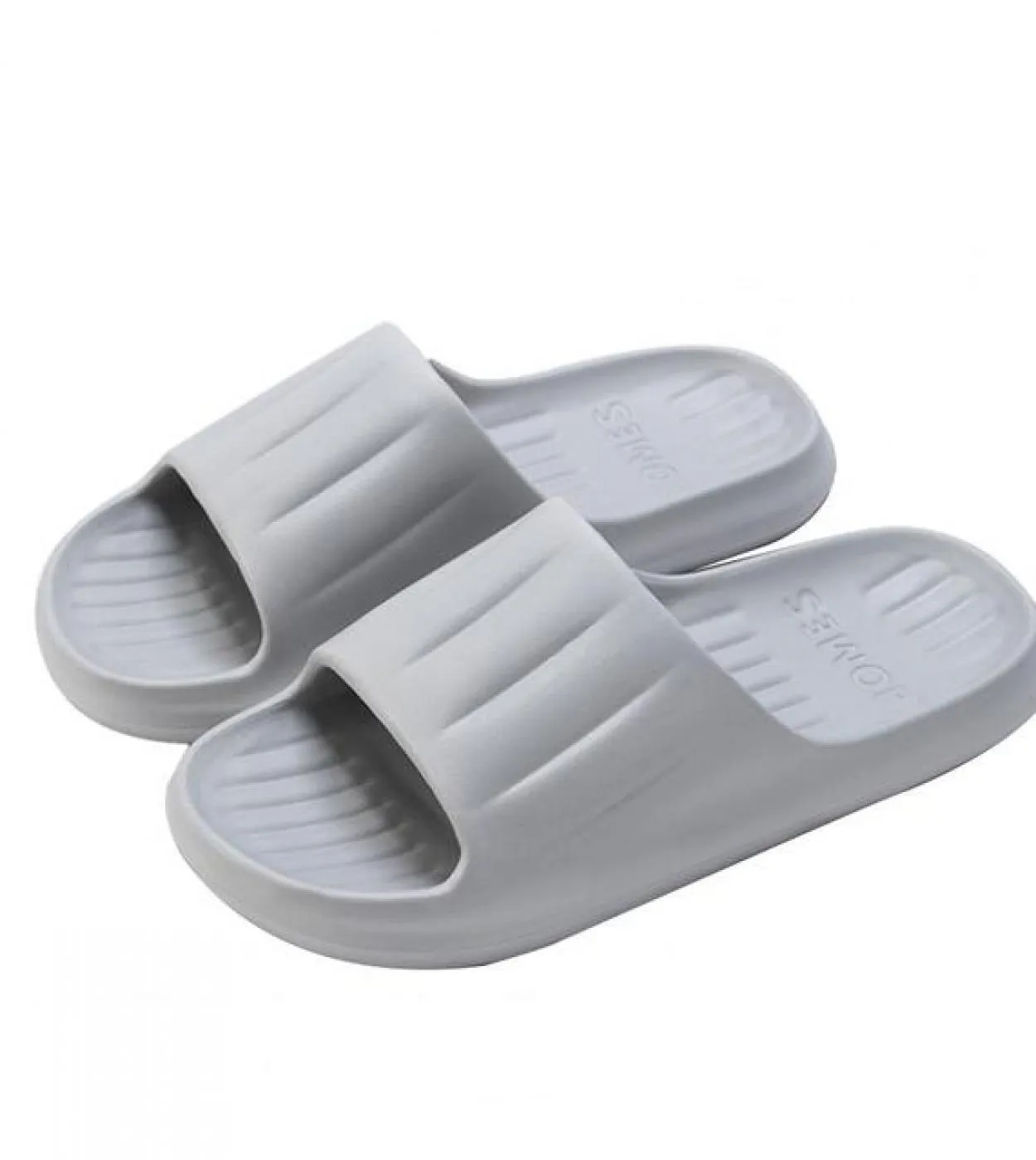 Pantofole da casa da donna Tacco piatto Suola morbida antiscivolo Piattaforma spessa Pantofole da bagno con suola imbottita in E
