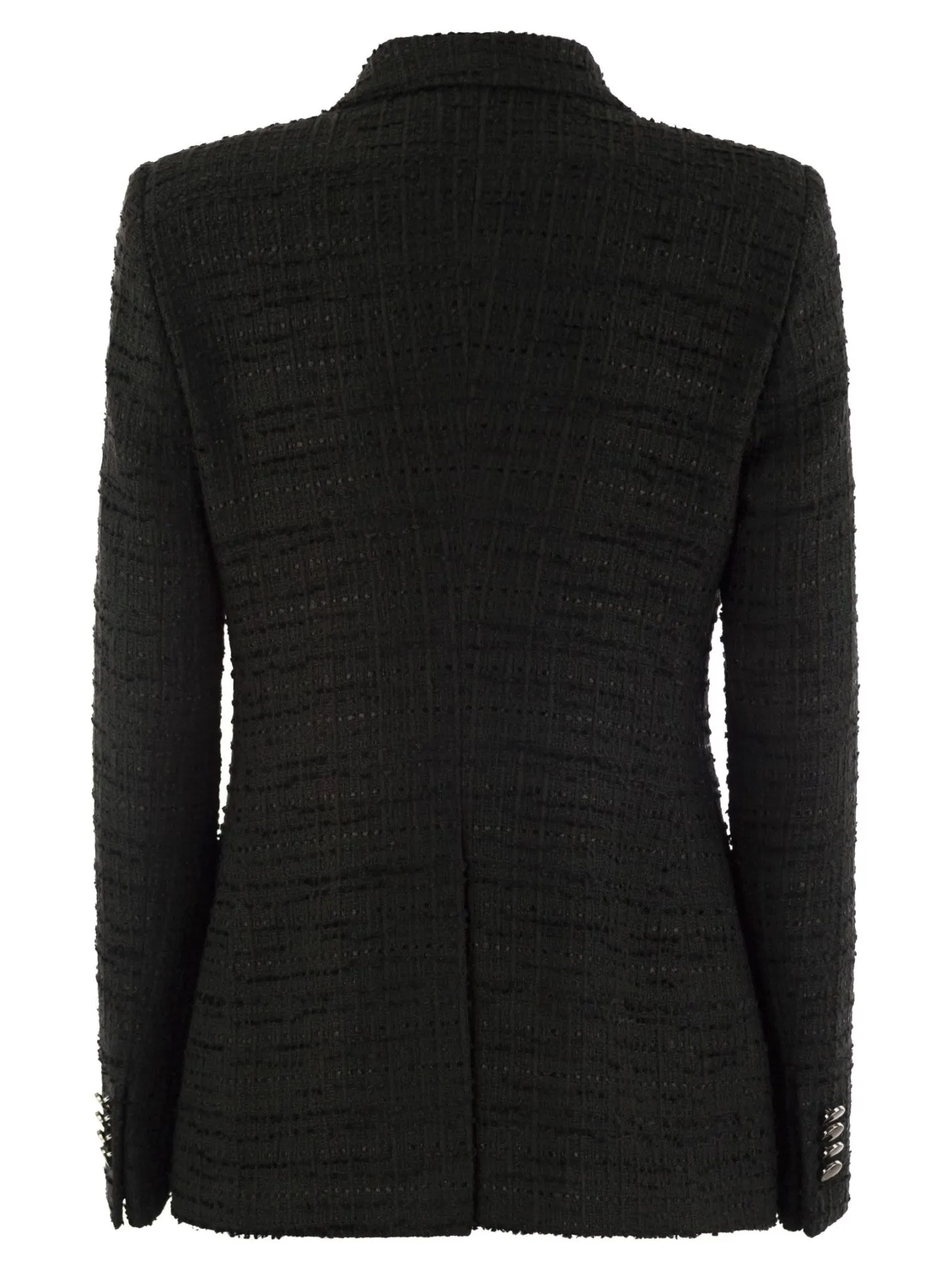 PARIS – Double-breasted cotton blend blazer