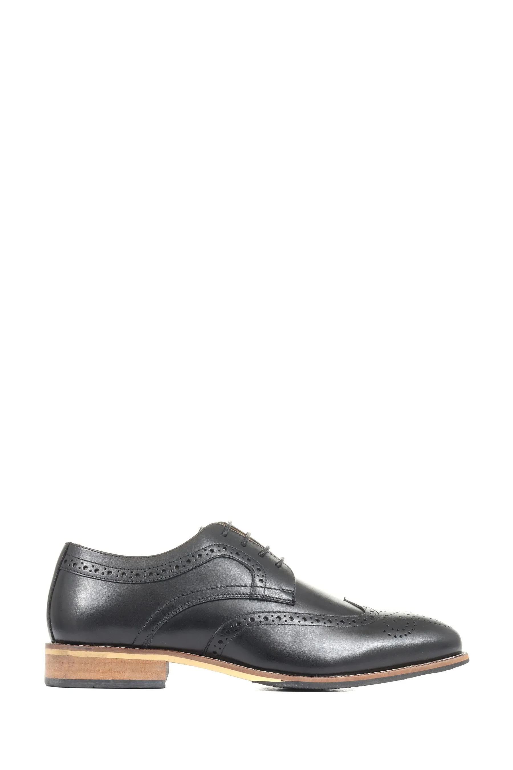 Pavers Vestibilità ampia - Nero in pelle - Brogue