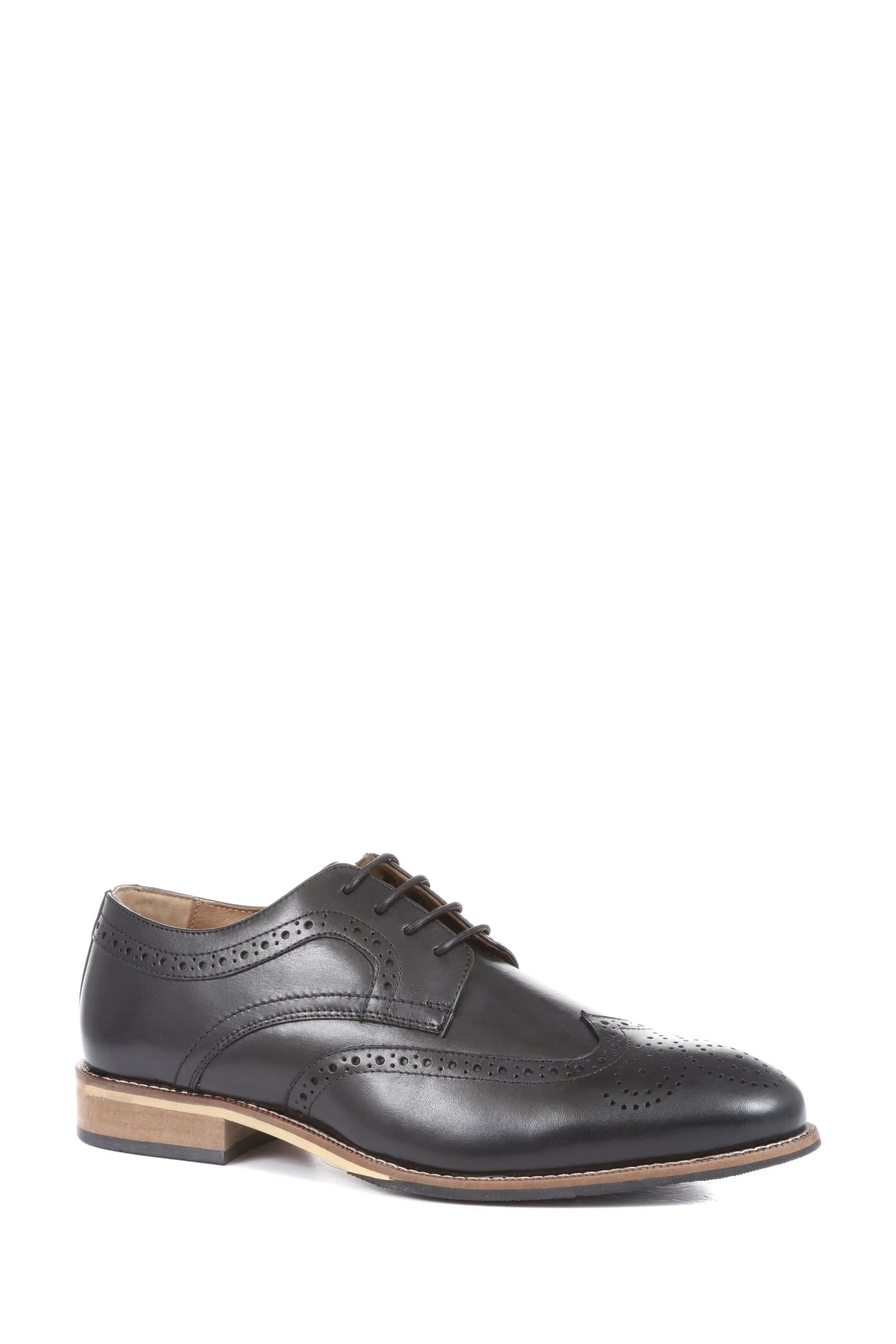 Pavers Vestibilità ampia - Nero in pelle - Brogue