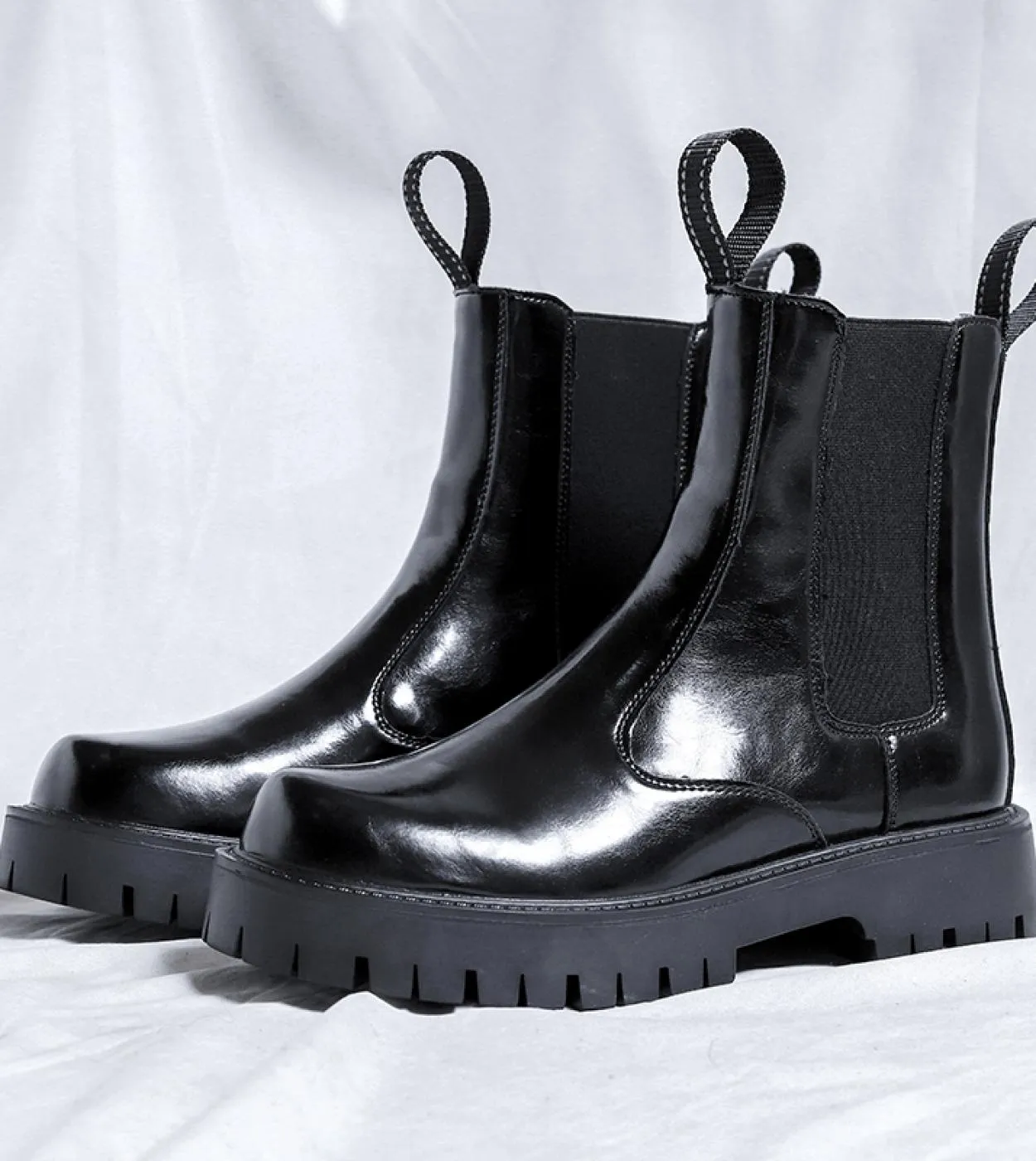 Pelle Walking Show Scarpe alte Stivali da motociclista in pelle Stivali Chelsea Primavera