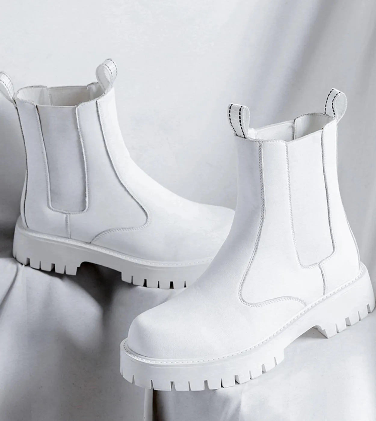 Pelle Walking Show Scarpe alte Stivali da motociclista in pelle Stivali Chelsea Primavera