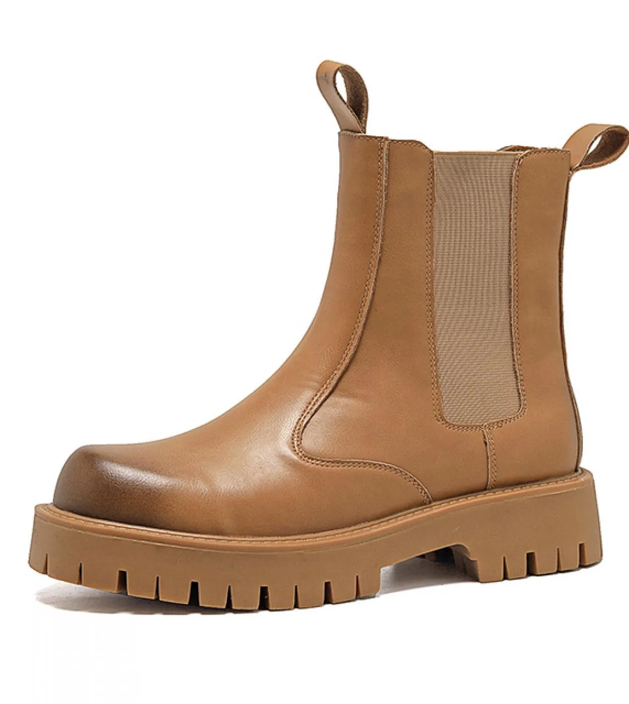 Pelle Walking Show Scarpe alte Stivali da motociclista in pelle Stivali Chelsea Primavera