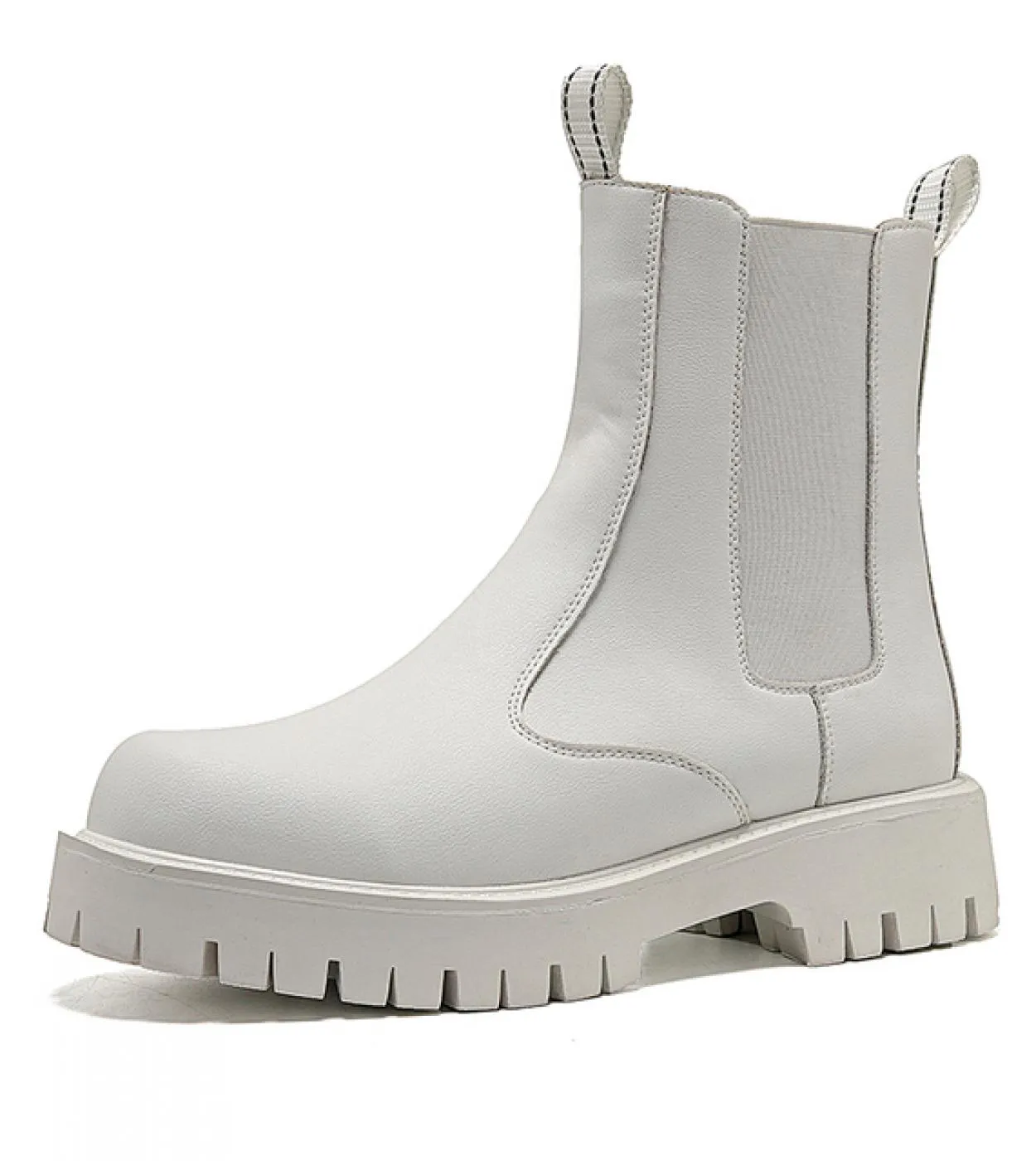Pelle Walking Show Scarpe alte Stivali da motociclista in pelle Stivali Chelsea Primavera