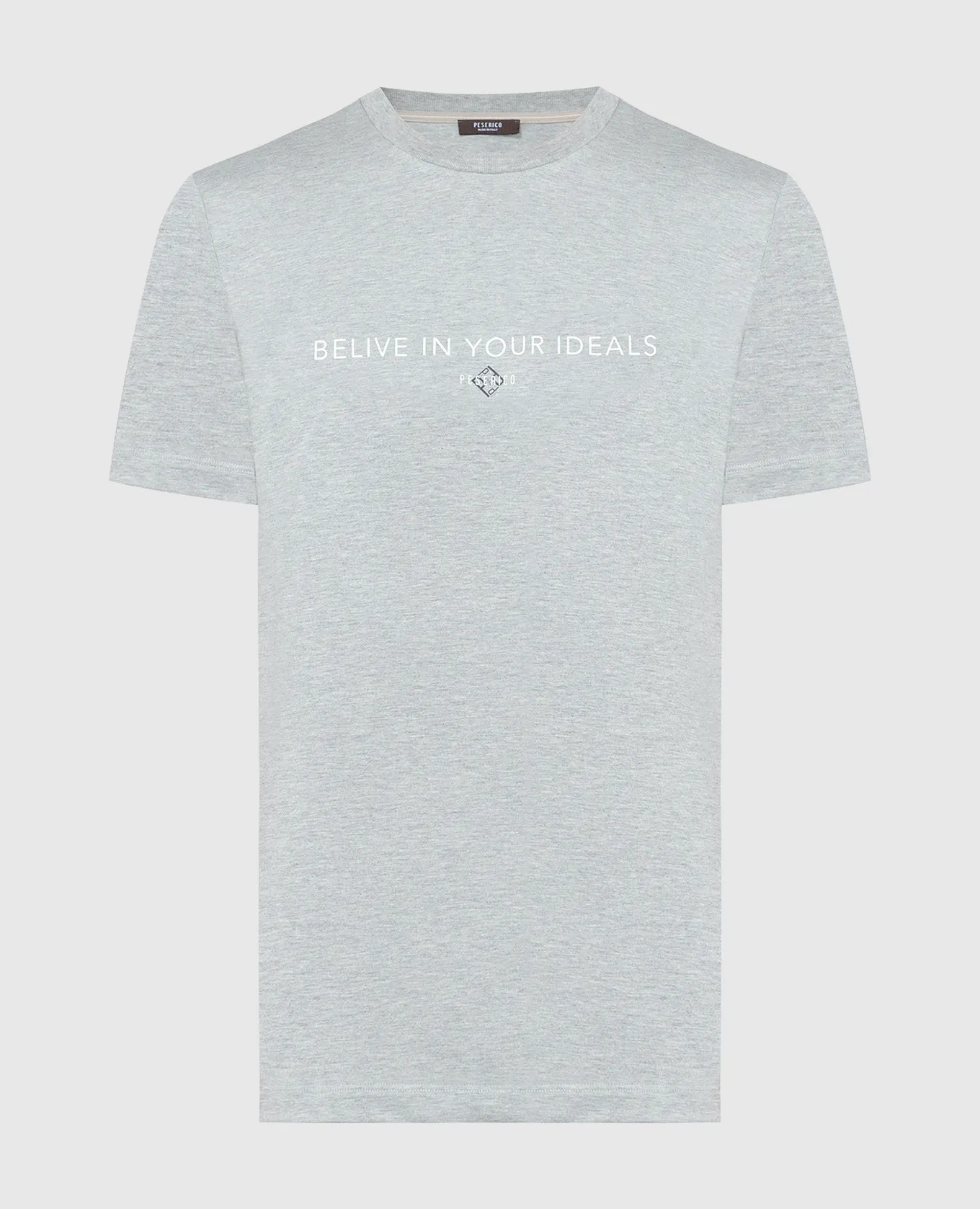 Peserico T-shirt grigia con stampa R55000J0Q802358