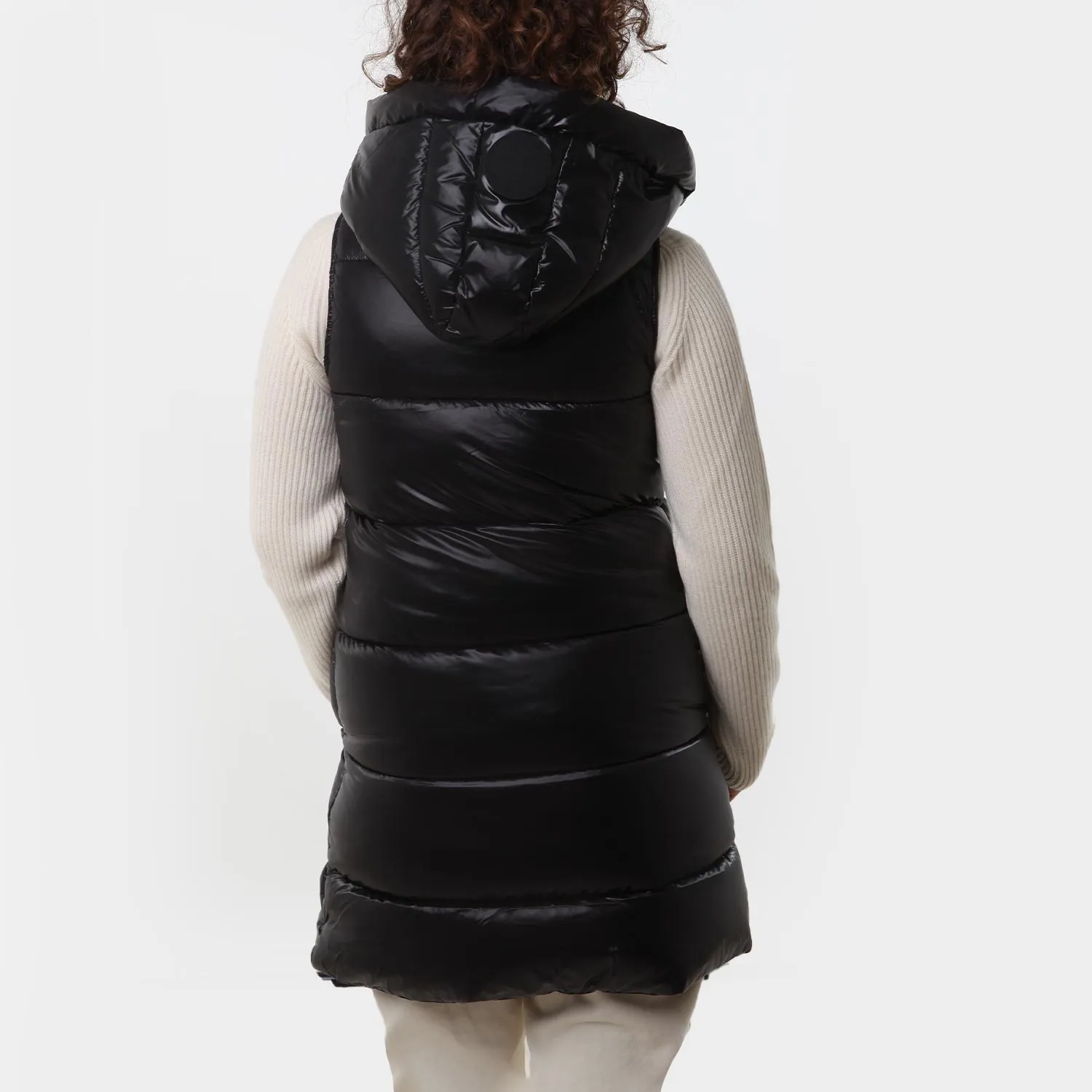 Piumino Gilet Uma Nero Semilucido Teen E Ragazza