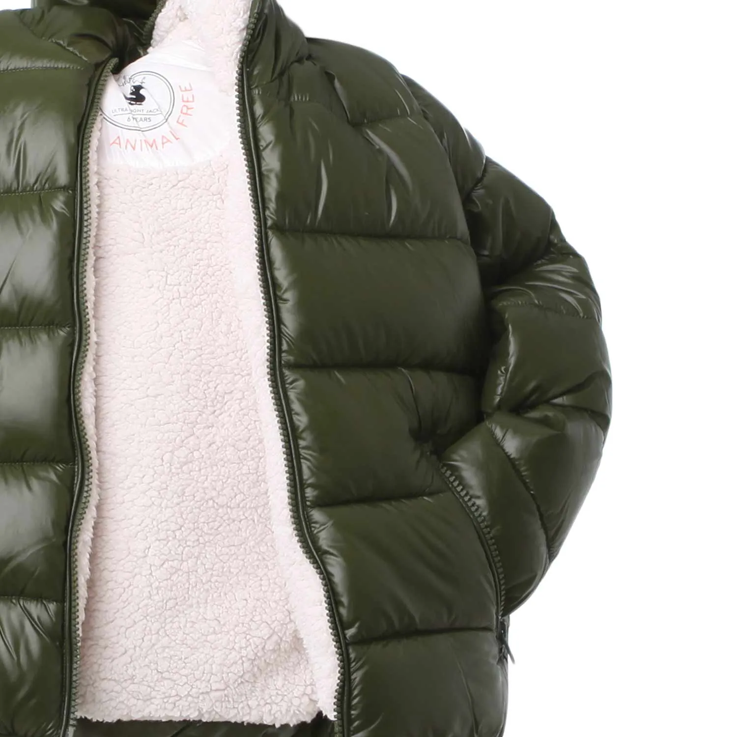 Piumino Unisex Gaby Verde Con Fodera Eco Teddy