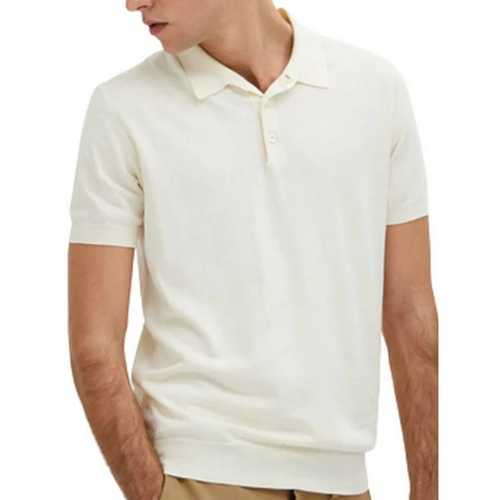 Polo Uomo Baracuta - Ss Polo Knit Cotton Garment Dyed - Avorio