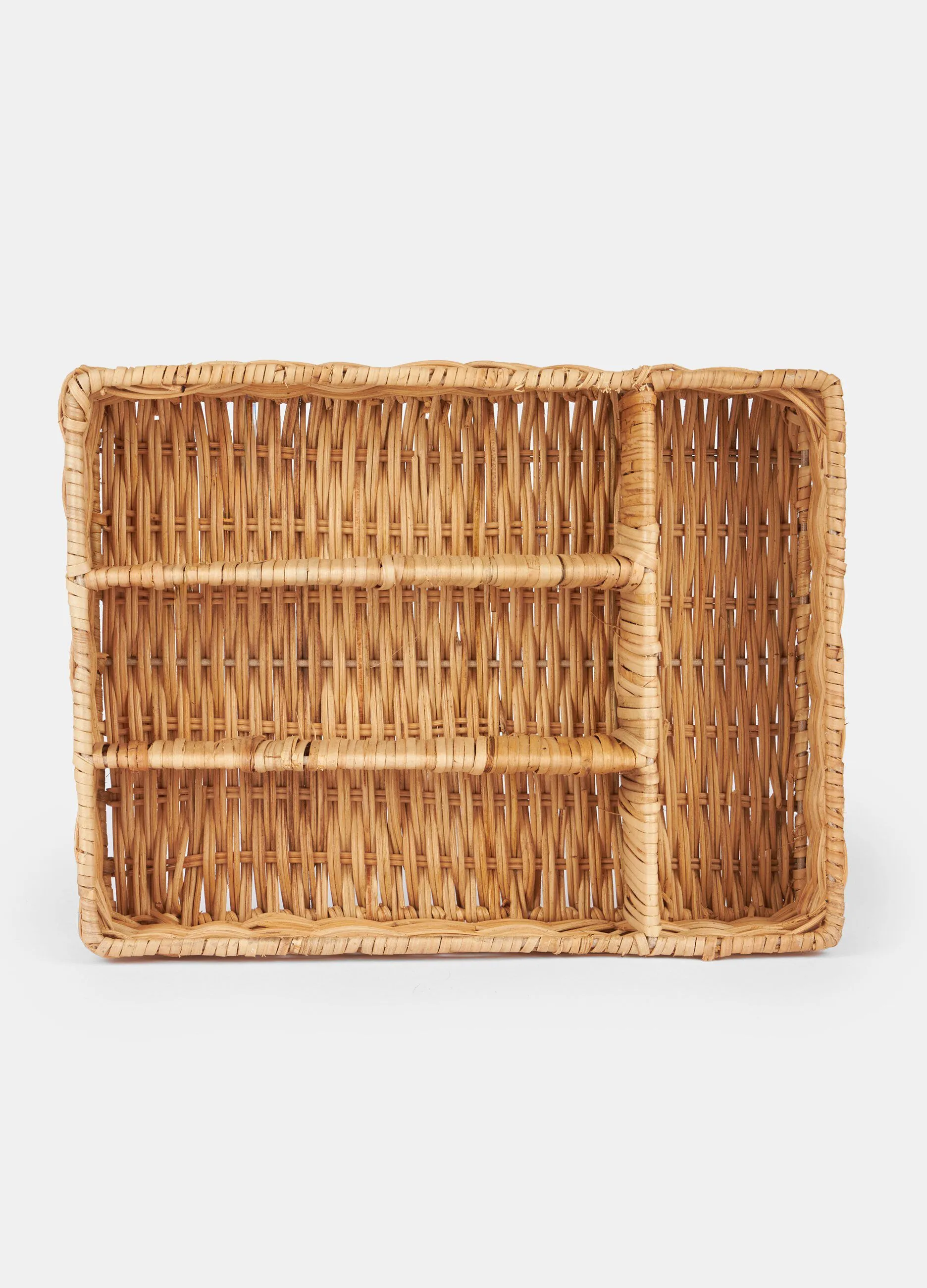Porta posate fatto a mano in rattan