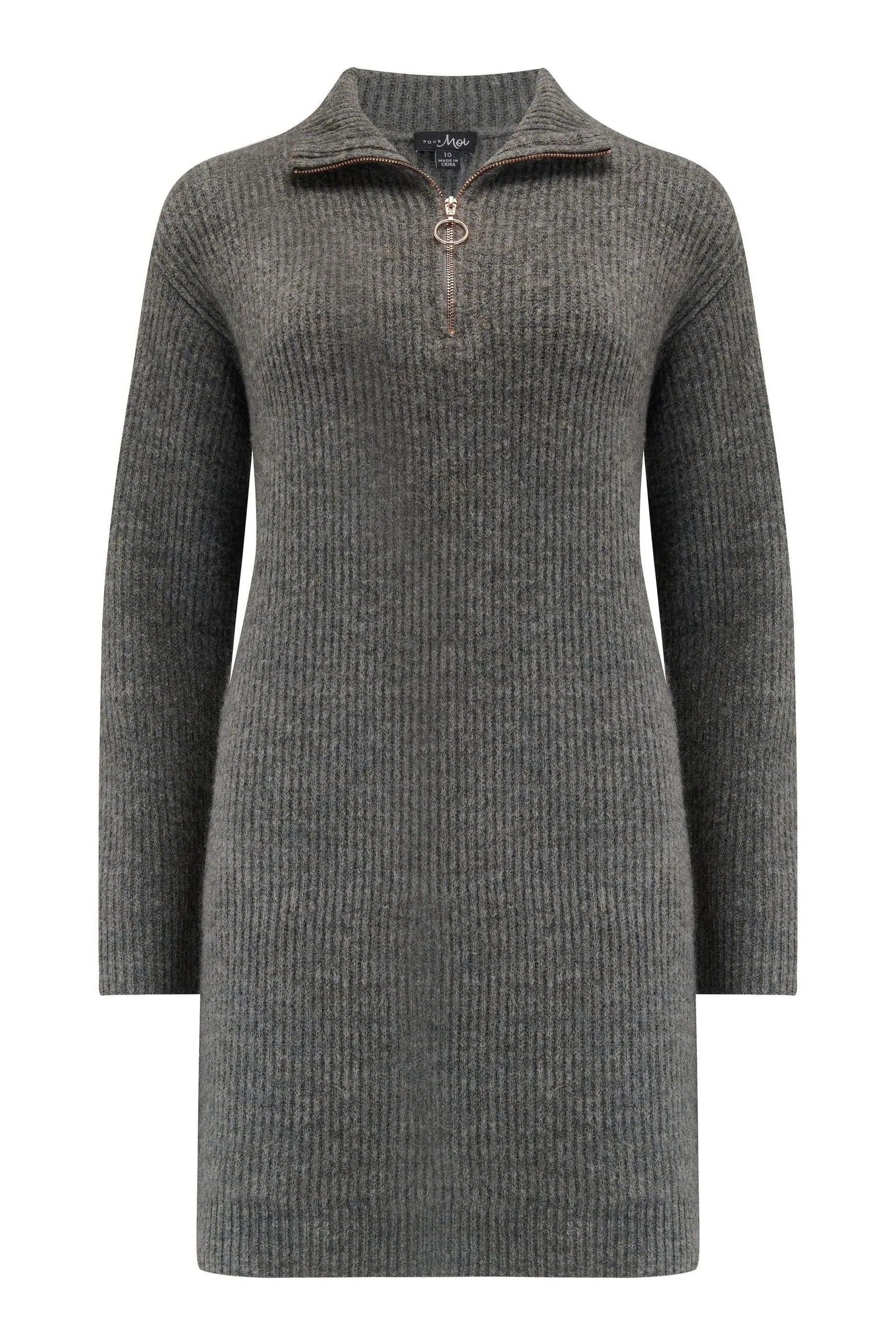 Pour Moi - Frankie - Abito in maglia spessa con zip corta