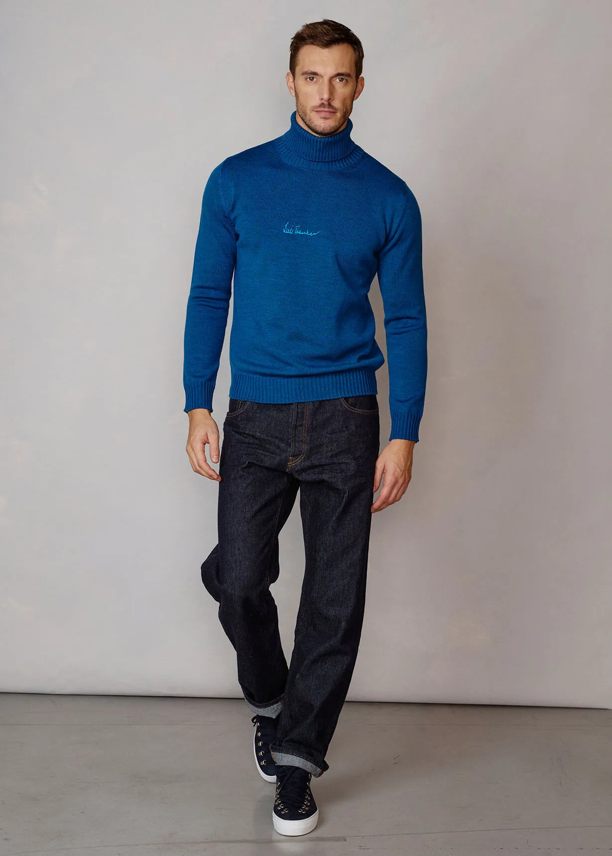 Pullover a collo alto in lana merino Luwalbert    