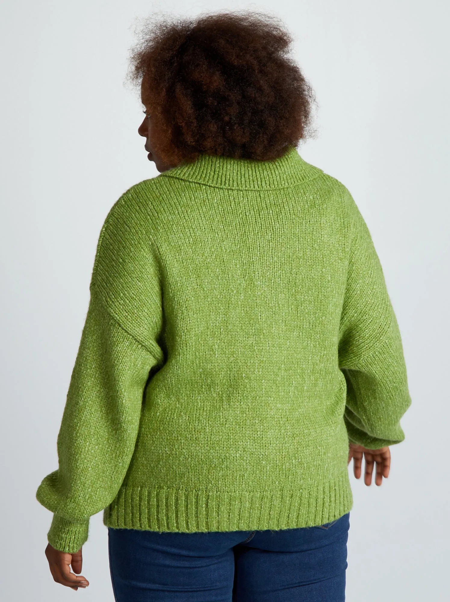 Pullover a maglia spessa - VERDE