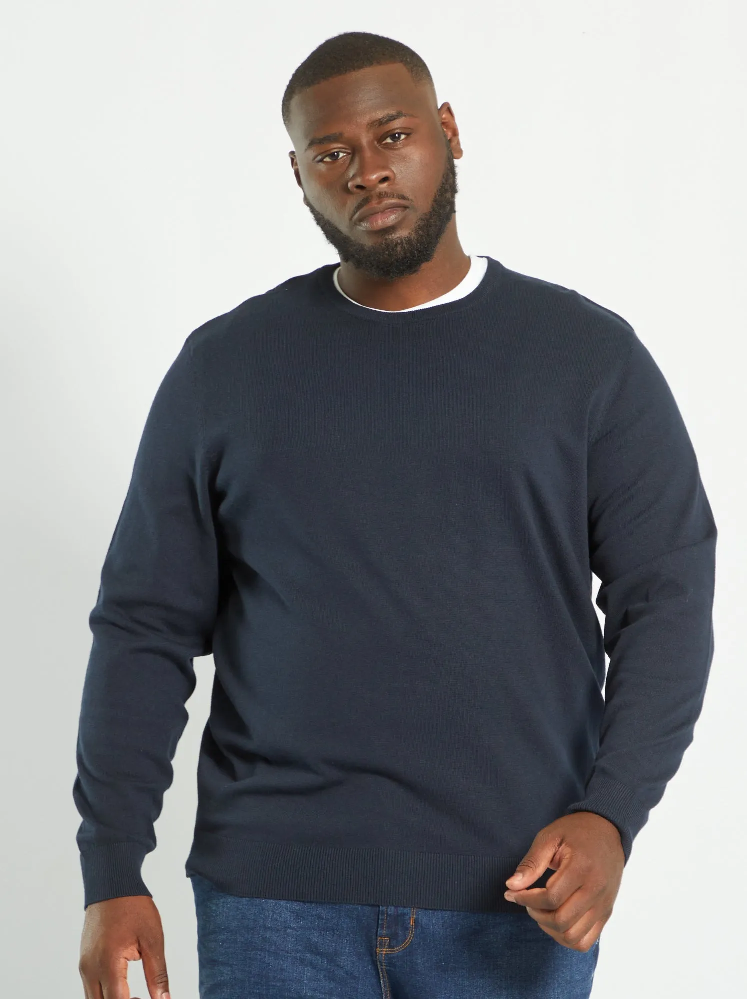 Pullover in maglia jersey leggera - - blu