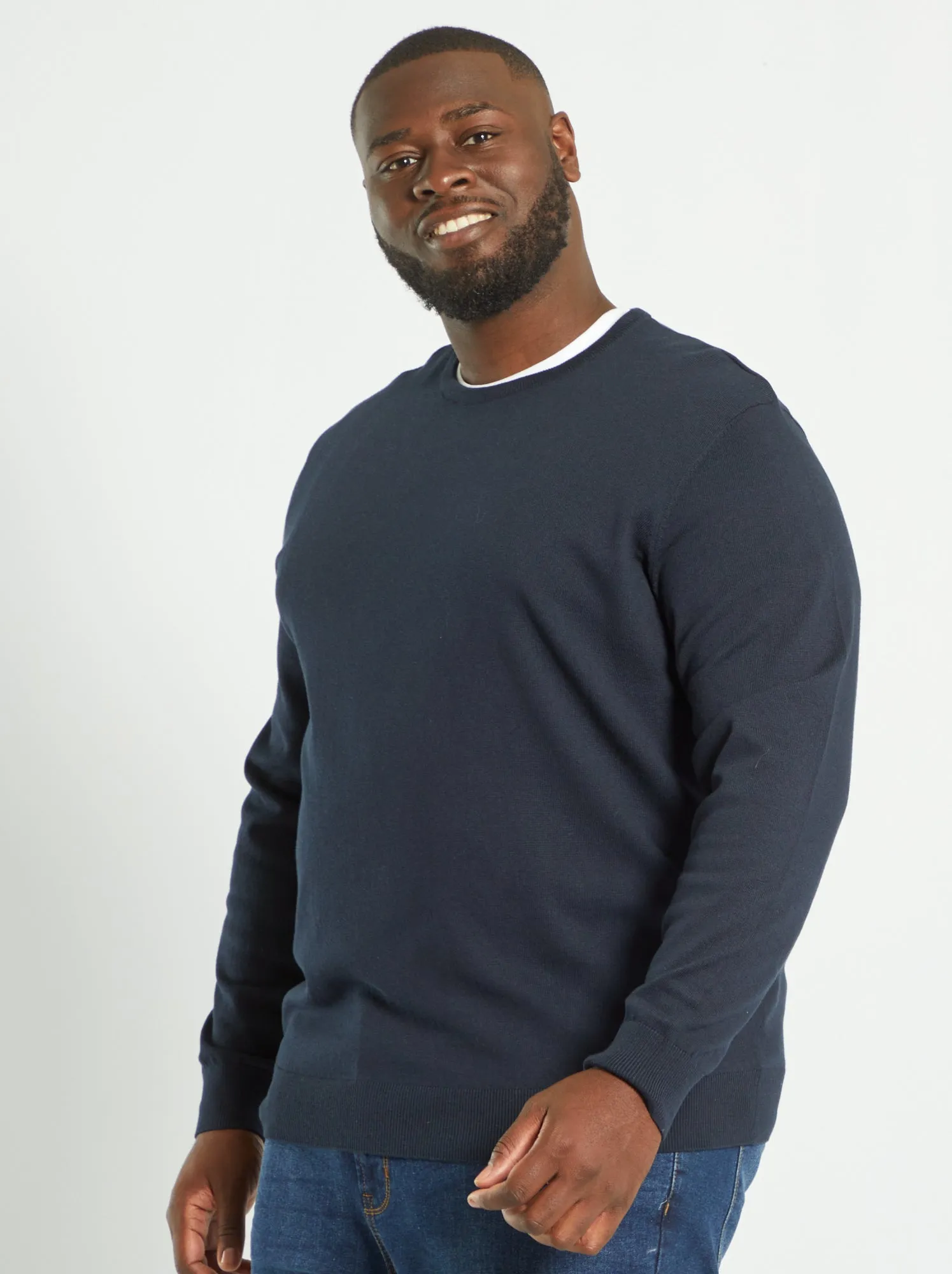 Pullover in maglia jersey leggera - - blu