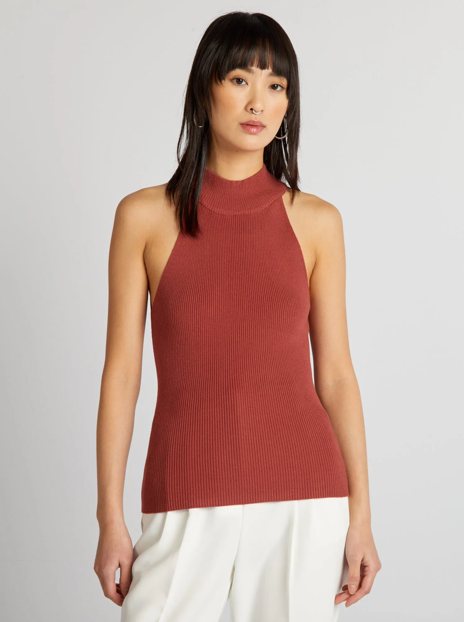 Pullover senza maniche - ROSSO