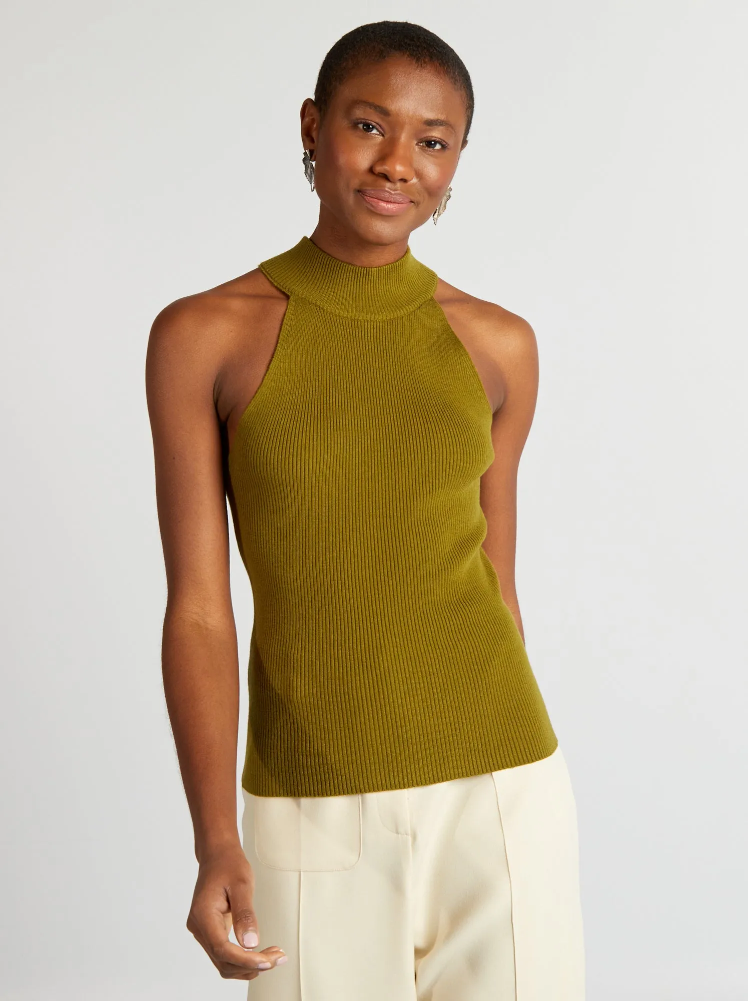 Pullover senza maniche - VERDE