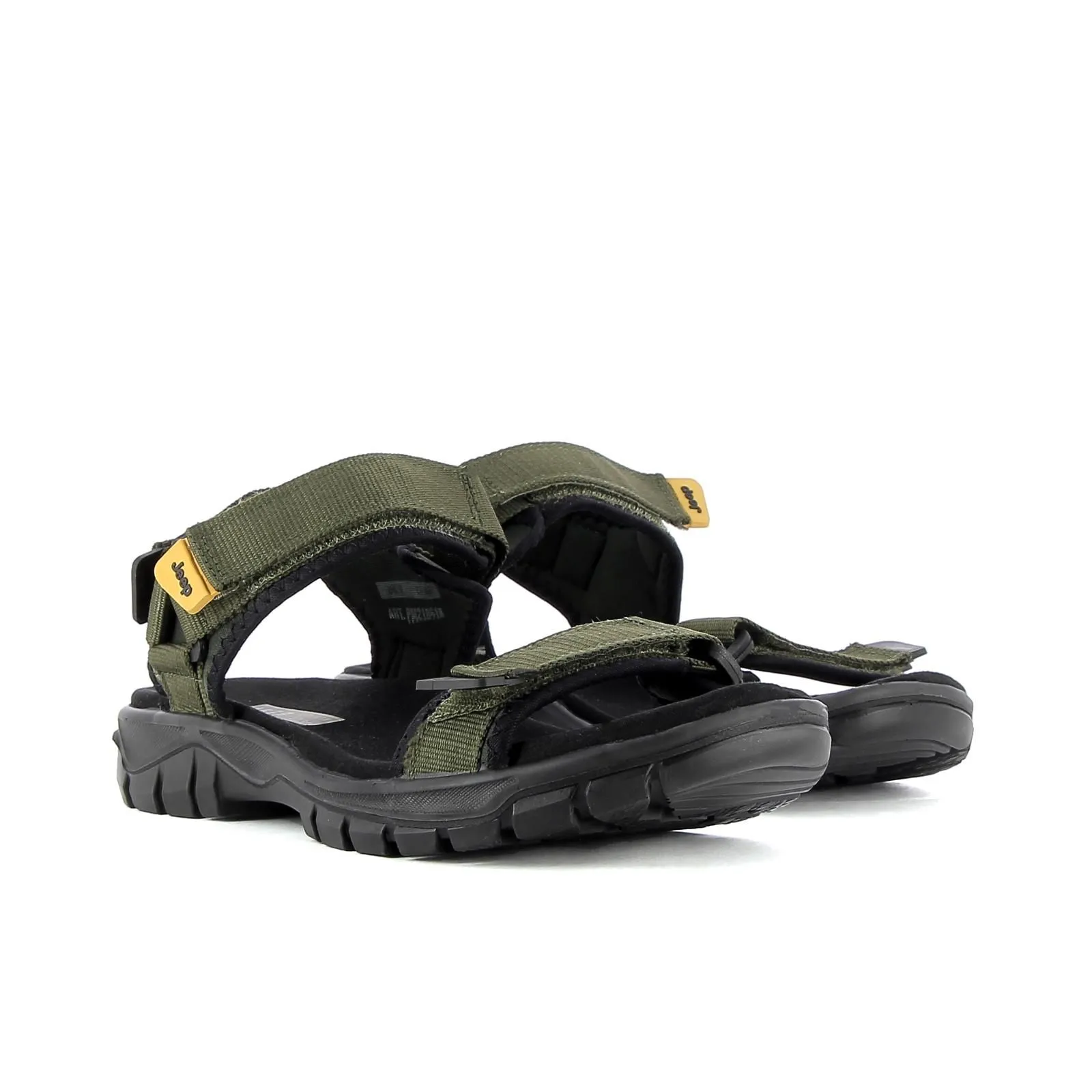 Sandali sportivi verdi da uomo con velcro