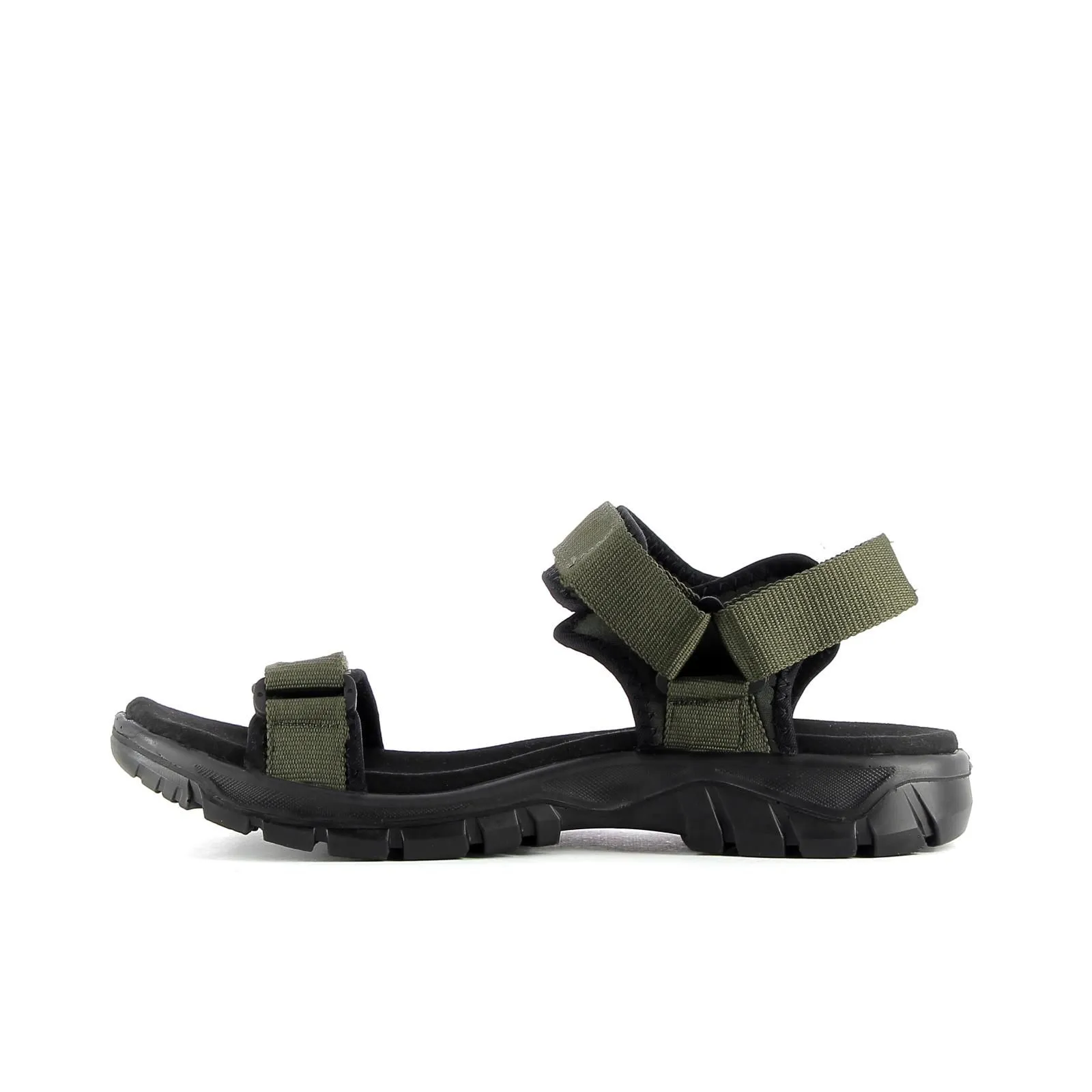 Sandali sportivi verdi da uomo con velcro
