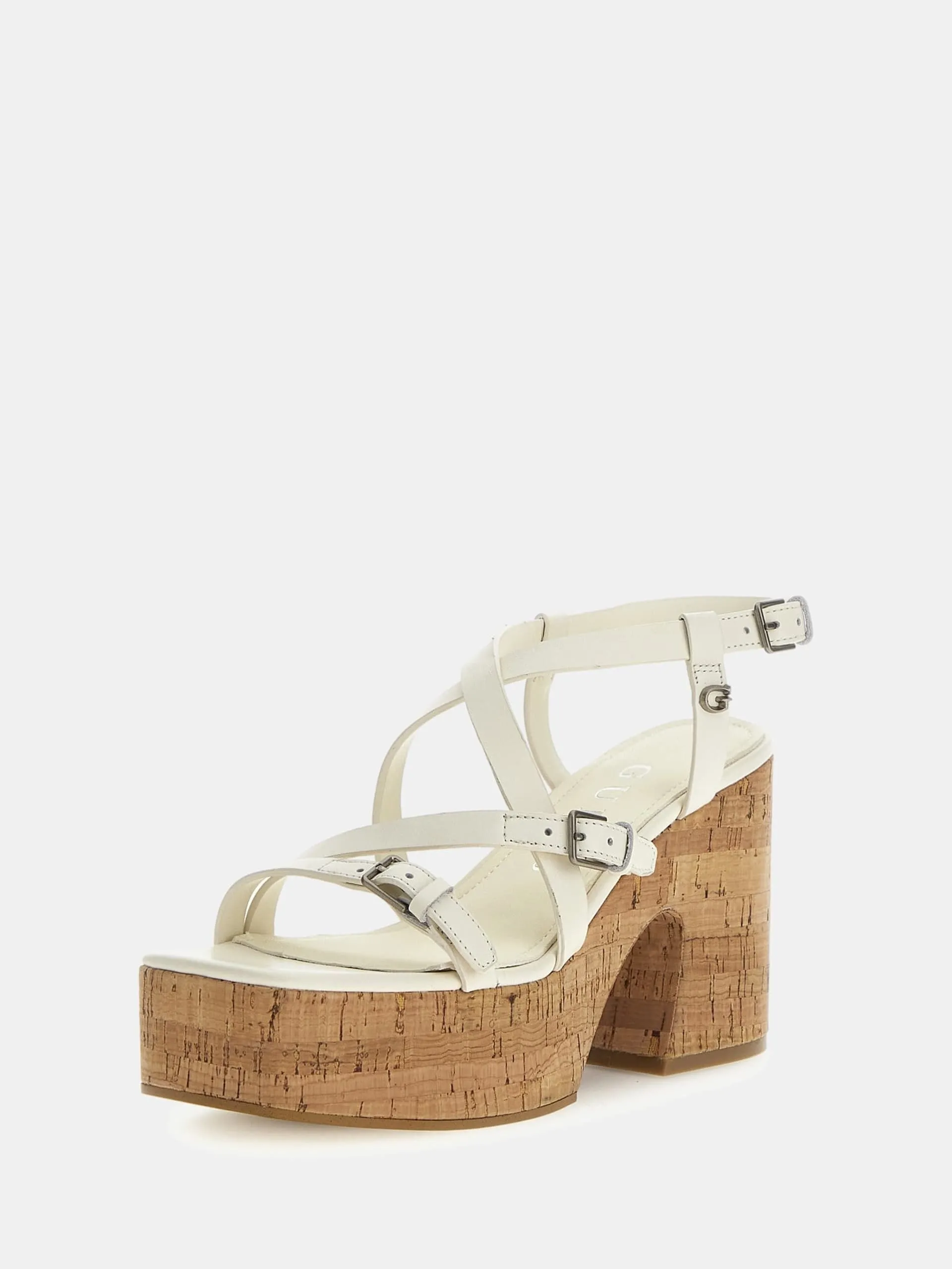 Sandalo corke vera pelle guess