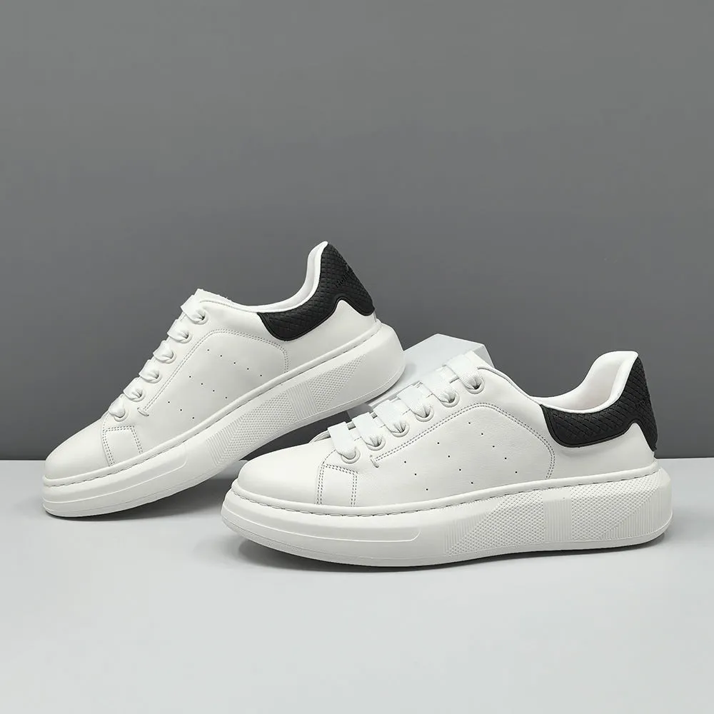 Scarpe da ginnastica piatte da uomo in pelle traspirante alla moda  NEW   