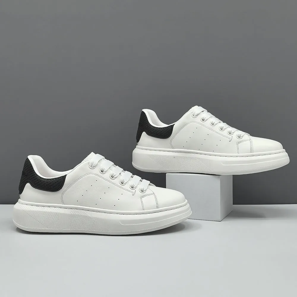 Scarpe da ginnastica piatte da uomo in pelle traspirante alla moda  NEW   