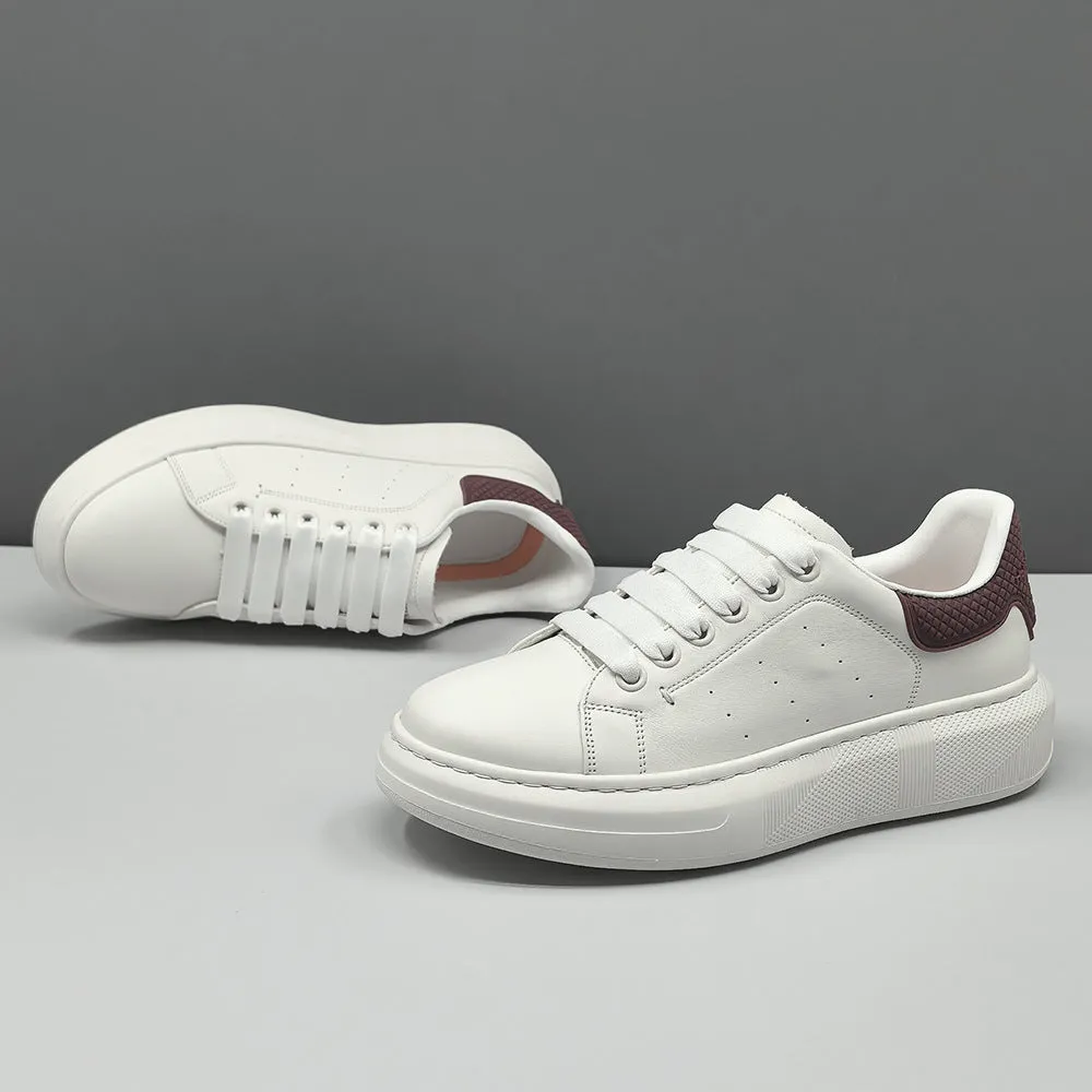 Scarpe da ginnastica piatte da uomo in pelle traspirante alla moda  NEW   