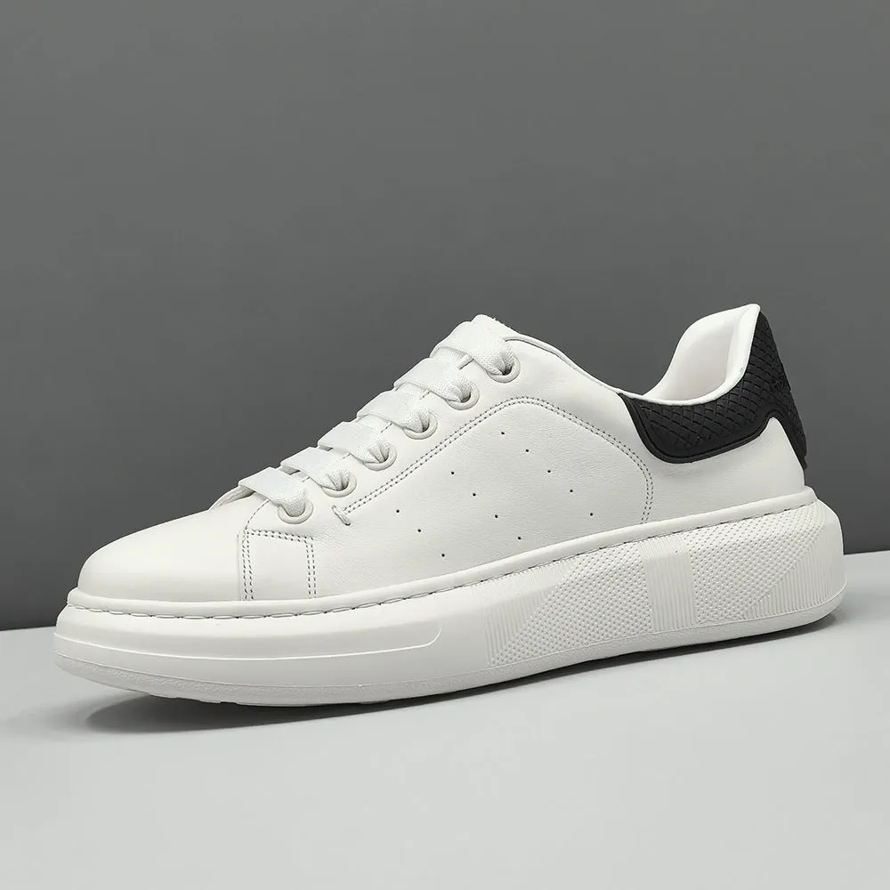 Scarpe da ginnastica piatte da uomo in pelle traspirante alla moda  NEW   