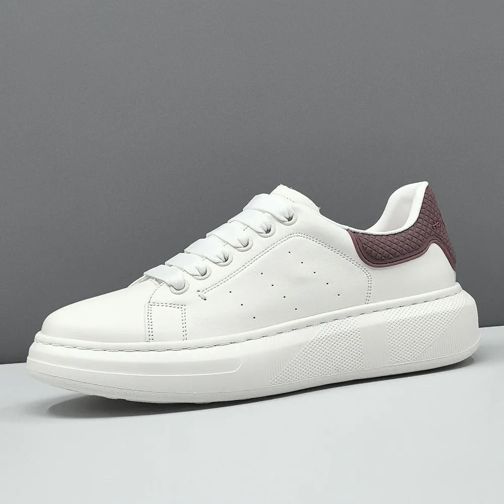 Scarpe da ginnastica piatte da uomo in pelle traspirante alla moda  NEW   