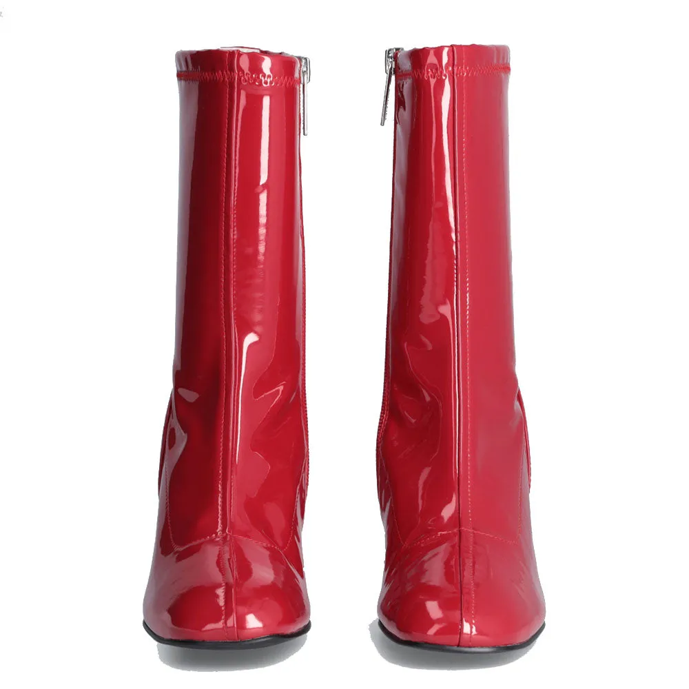 Scarpe Donna LIU JO Sara 02 Stivaletti in Vernice Stretch colore Rosso